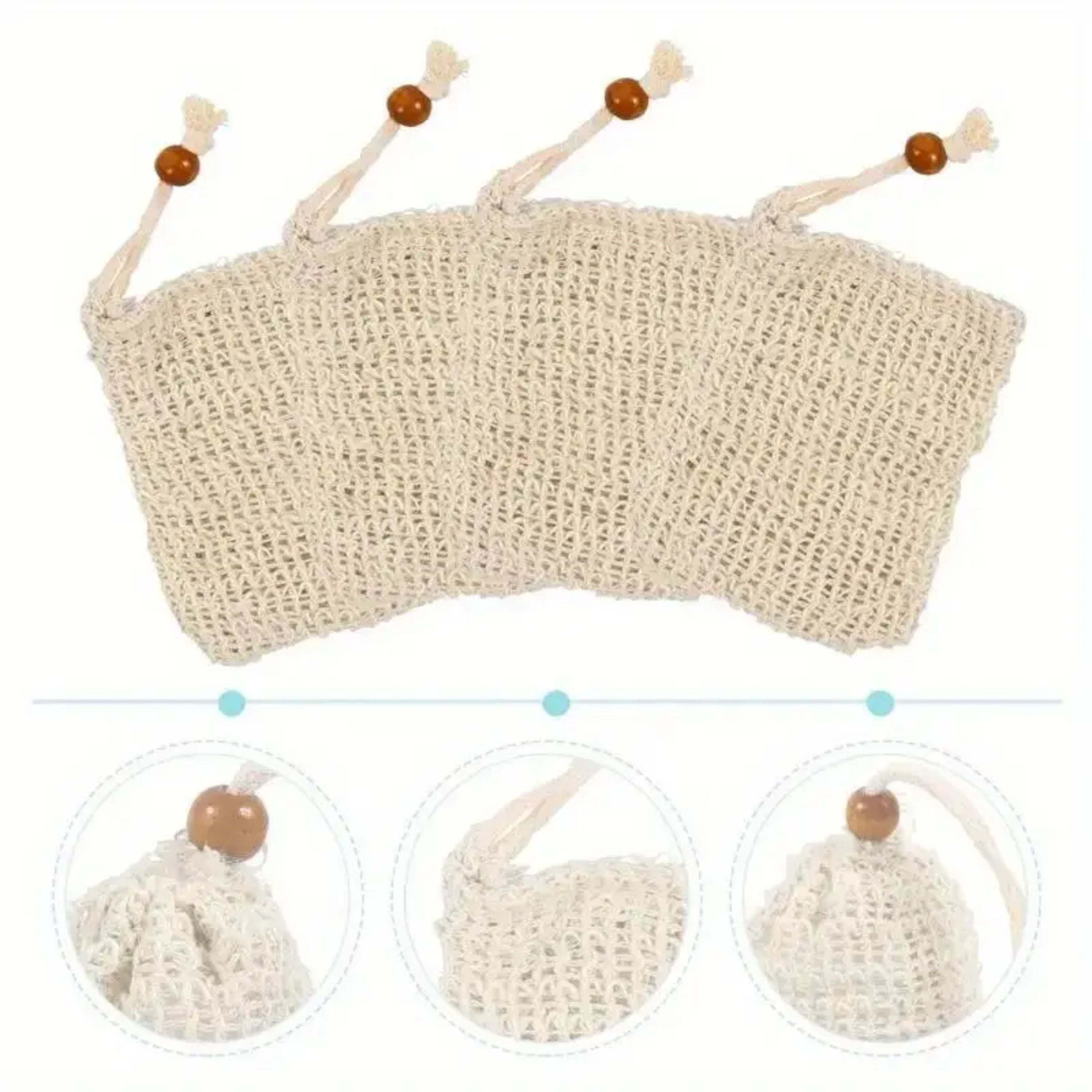 Kitcheniva Soap Savers Drawstring Bag for Bar Soap 5 Pcs