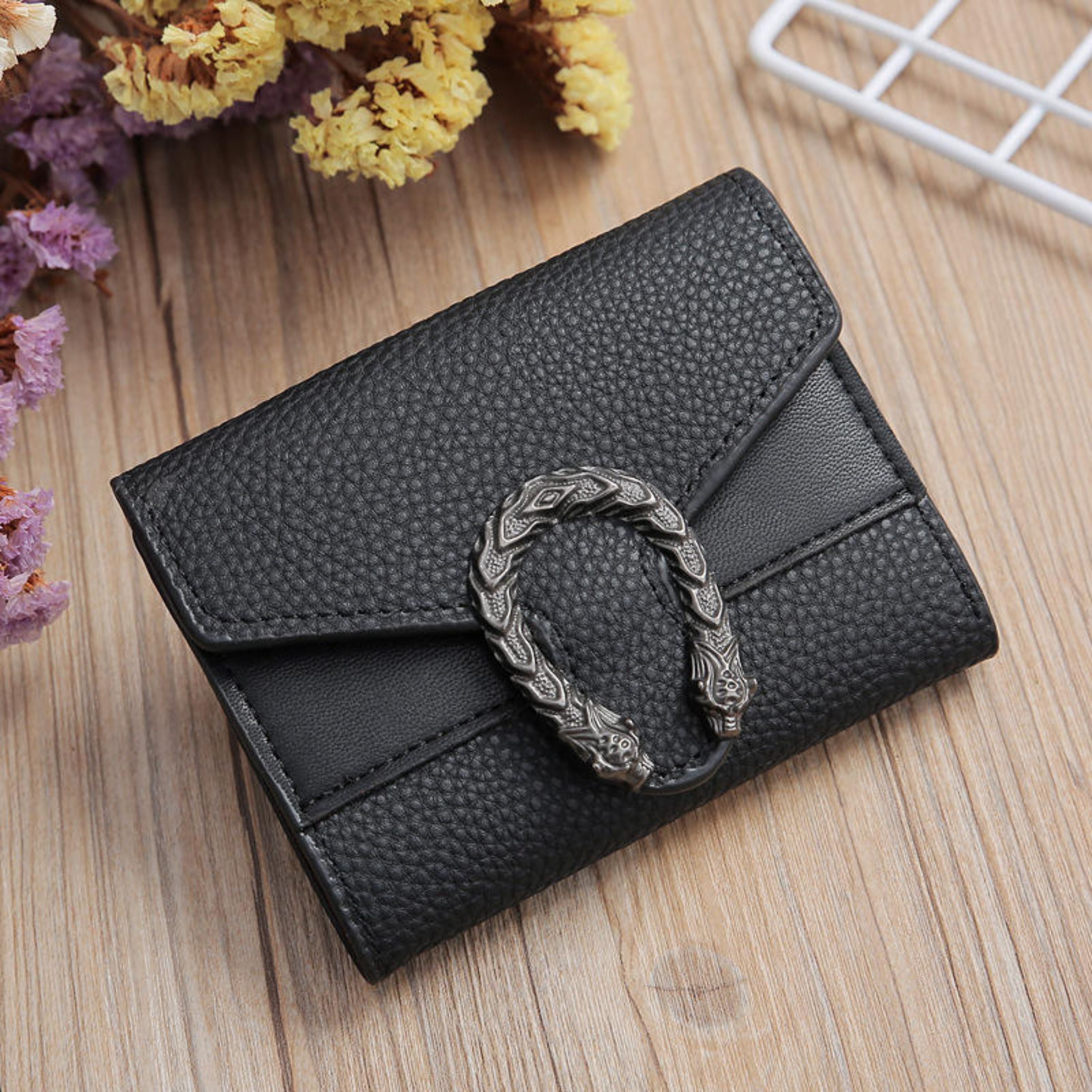 Kitcheniva Women's Modern Multifunctional Wallet, Black