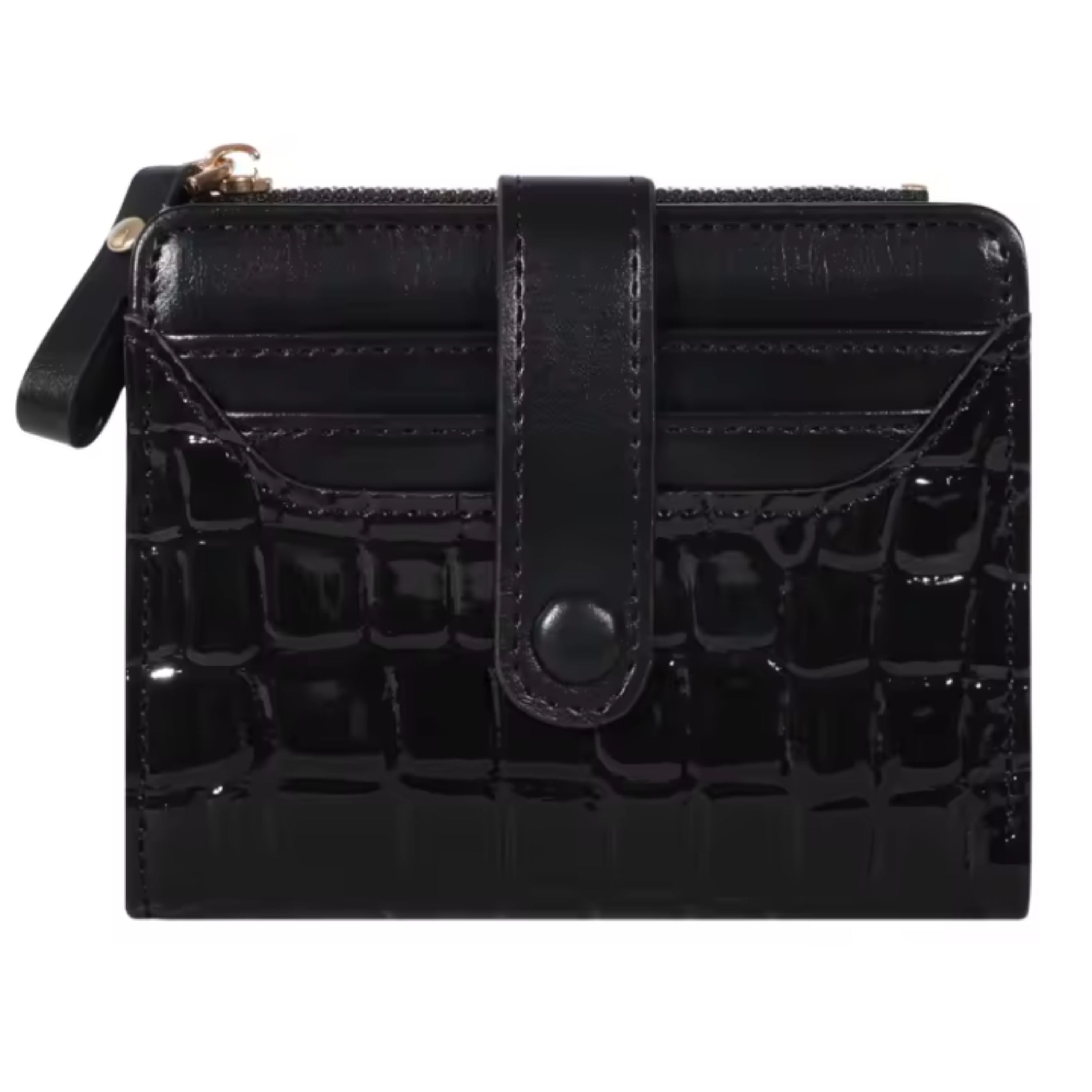 Kitcheniva Women's Crocodile Print Clutch Wallet, Black