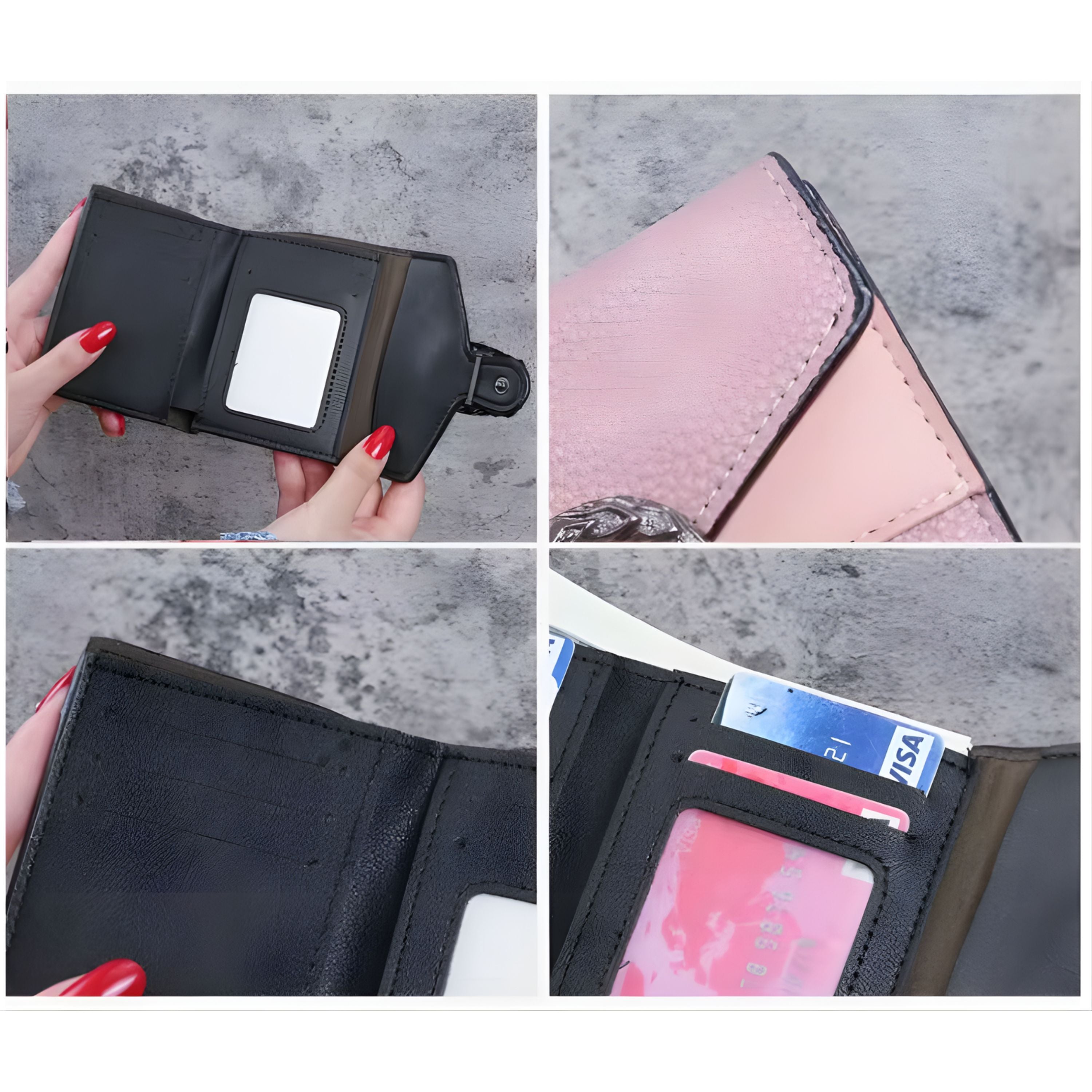 Kitcheniva Women's Modern Multifunctional Wallet, Black