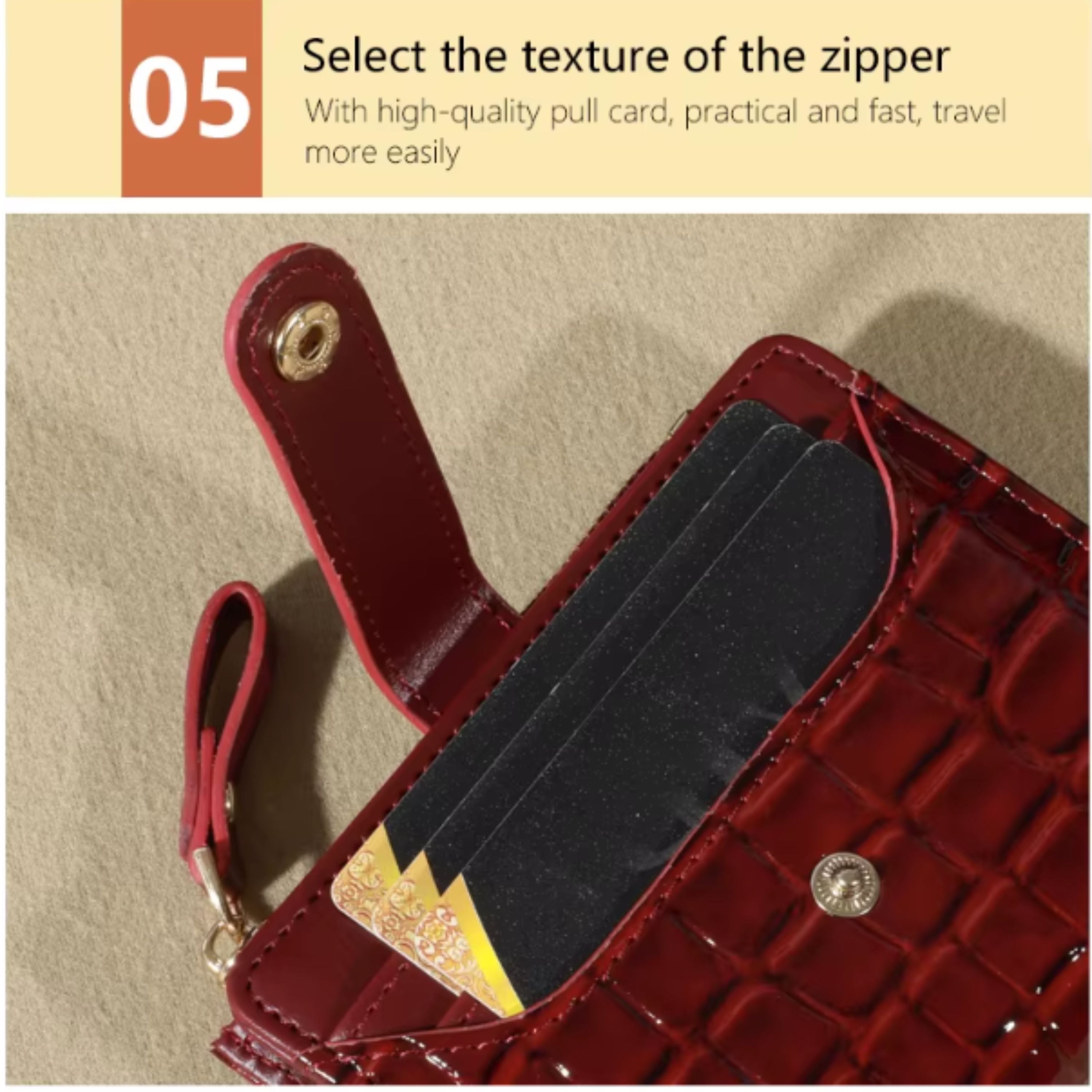 Kitcheniva Women's Crocodile Print Clutch Wallet, Black