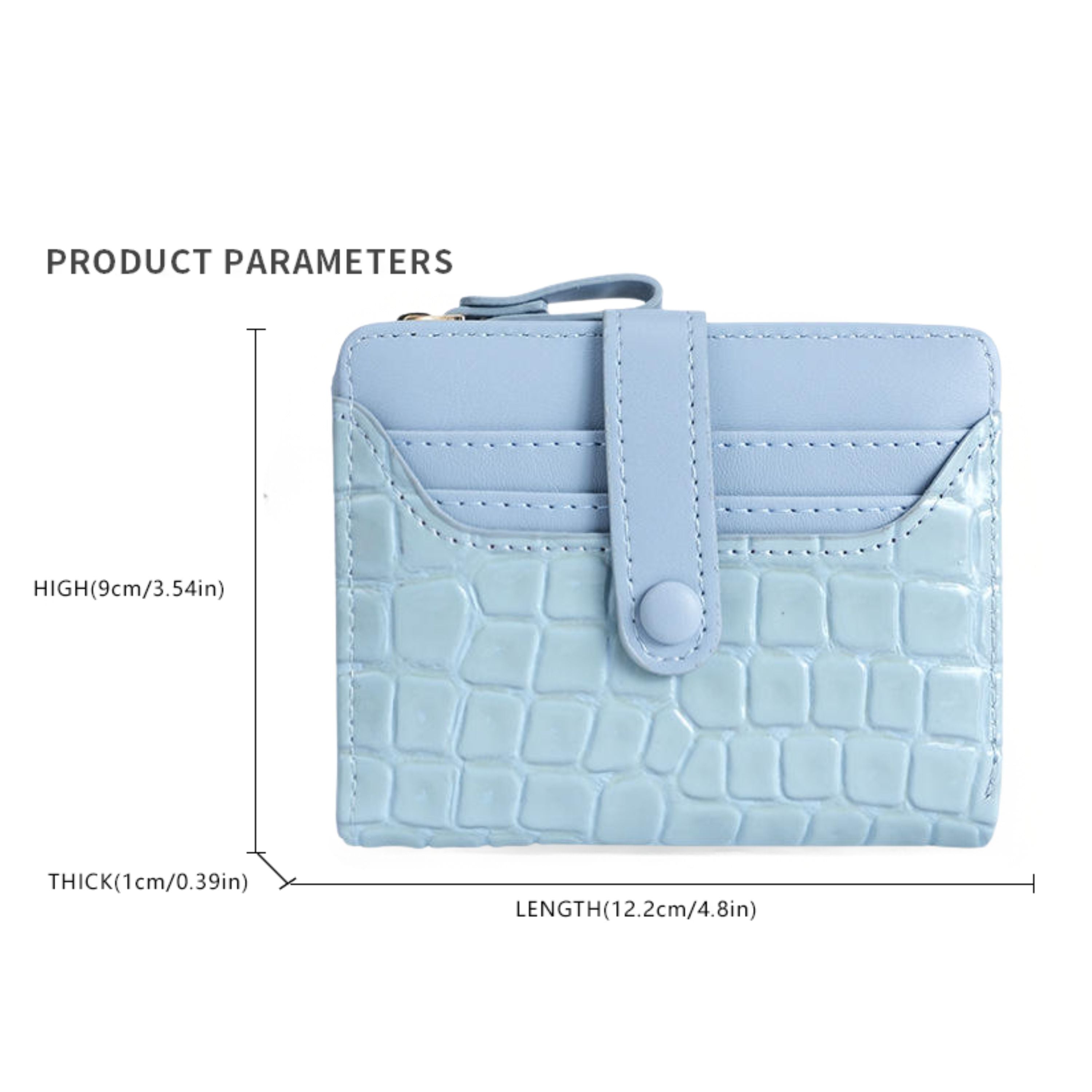Kitcheniva Women's Crocodile Print Clutch Wallet, Blue