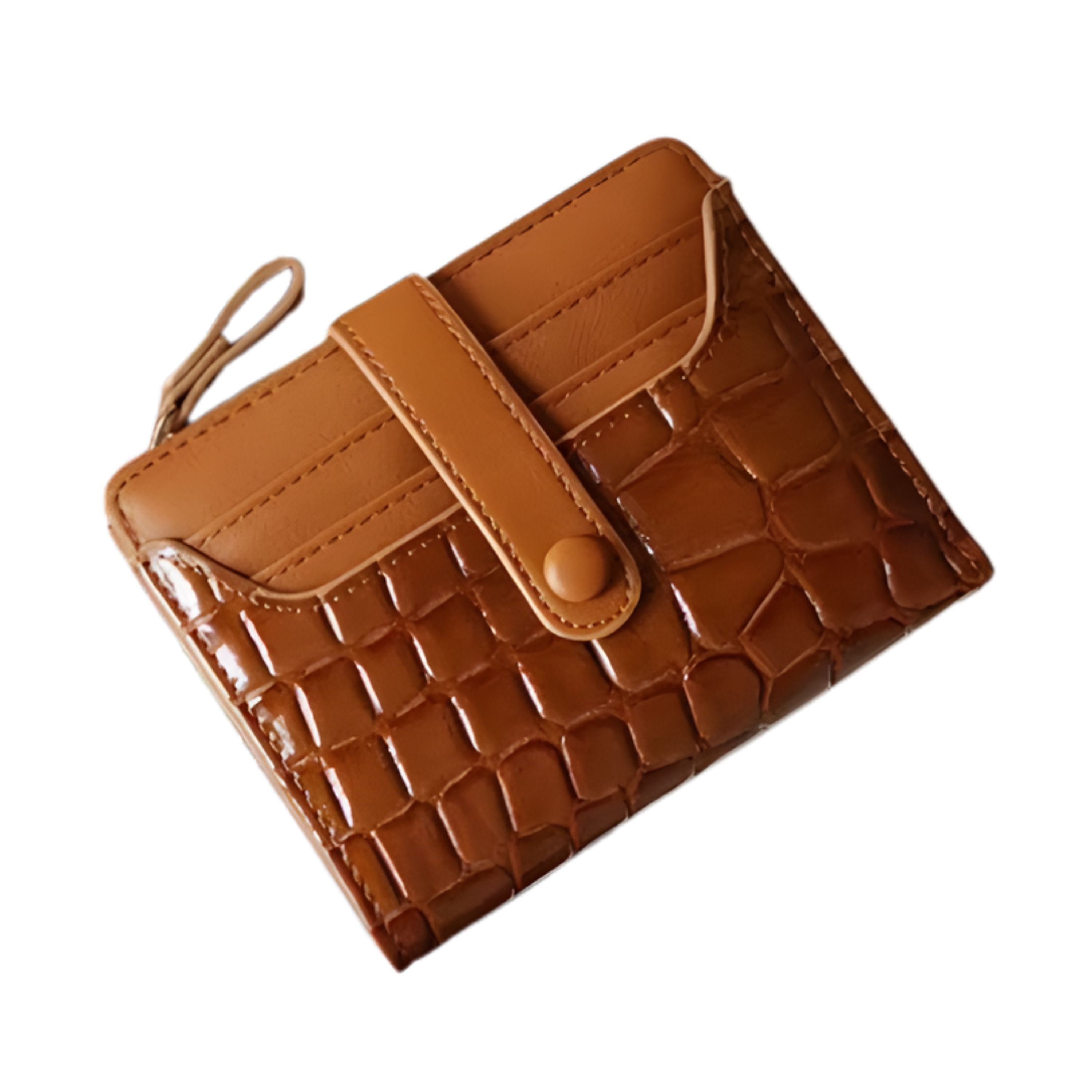 Kitcheniva Women's Crocodile Print Clutch Wallet, Brown