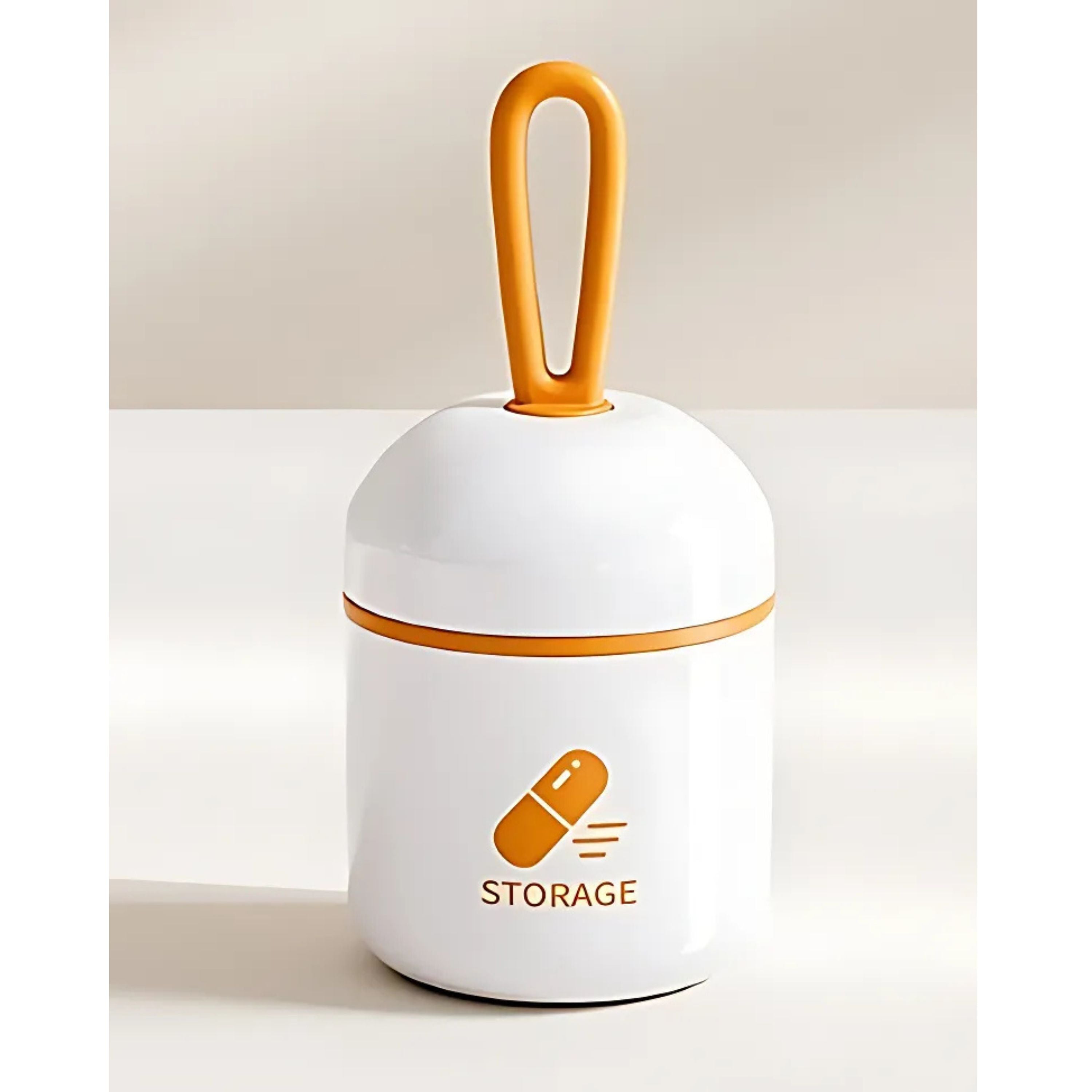 Kitcheniva Mini Pill Storage Box 2 Compartments, White