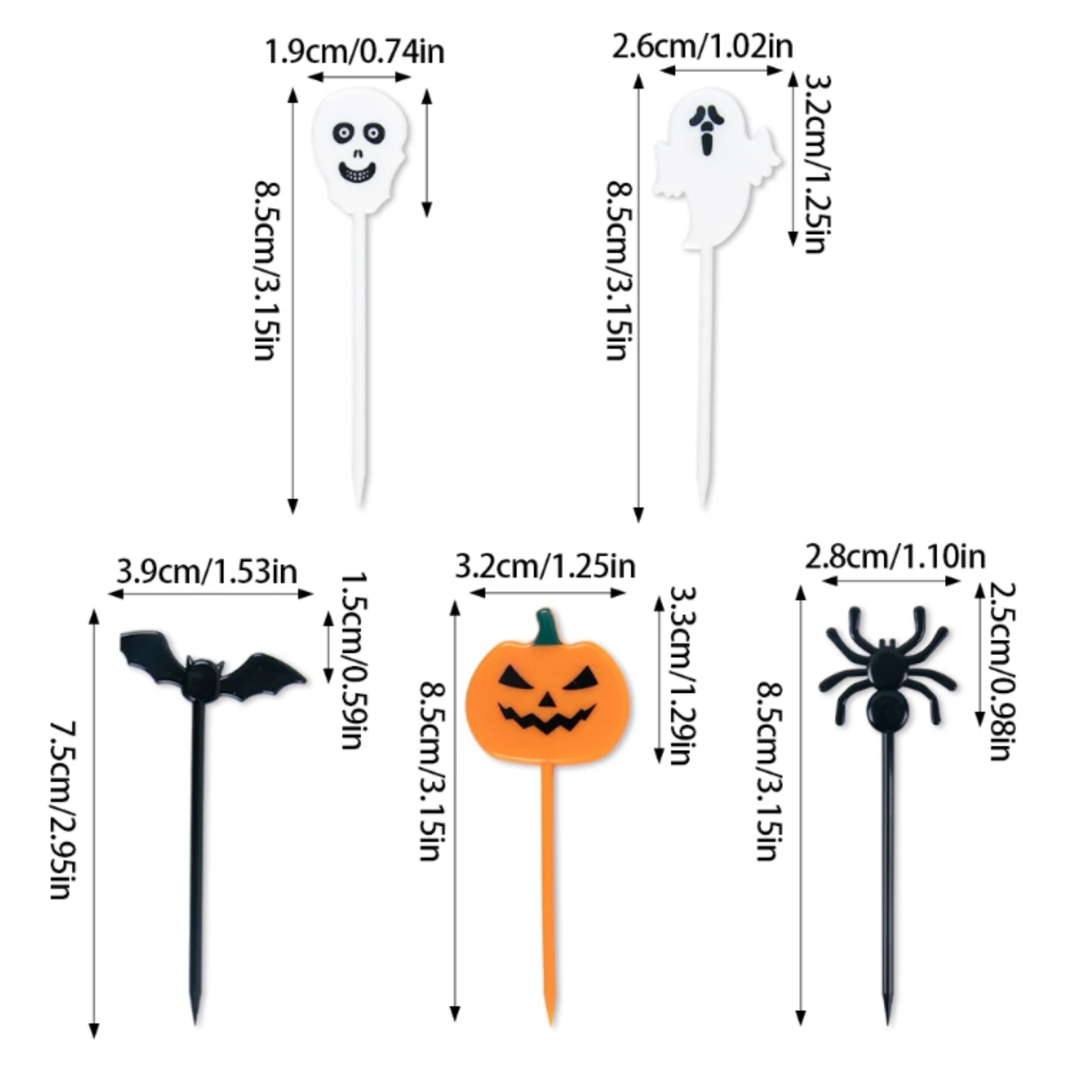 Kitcheniva Halloween Party Toothpicks – Decorative Cupcake, Appetizer & Cocktail Picks