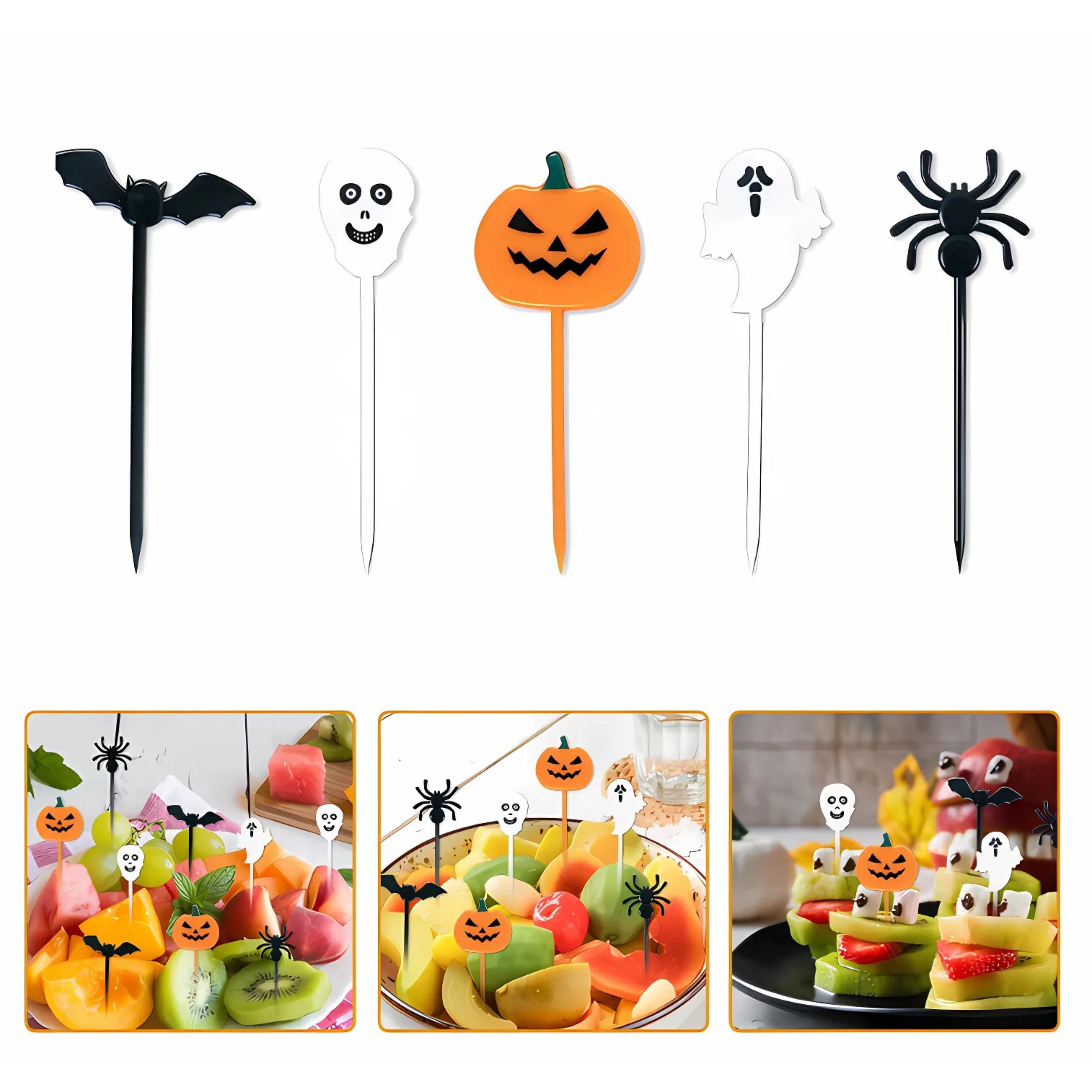 Kitcheniva Halloween Party Toothpicks – Decorative Cupcake, Appetizer & Cocktail Picks