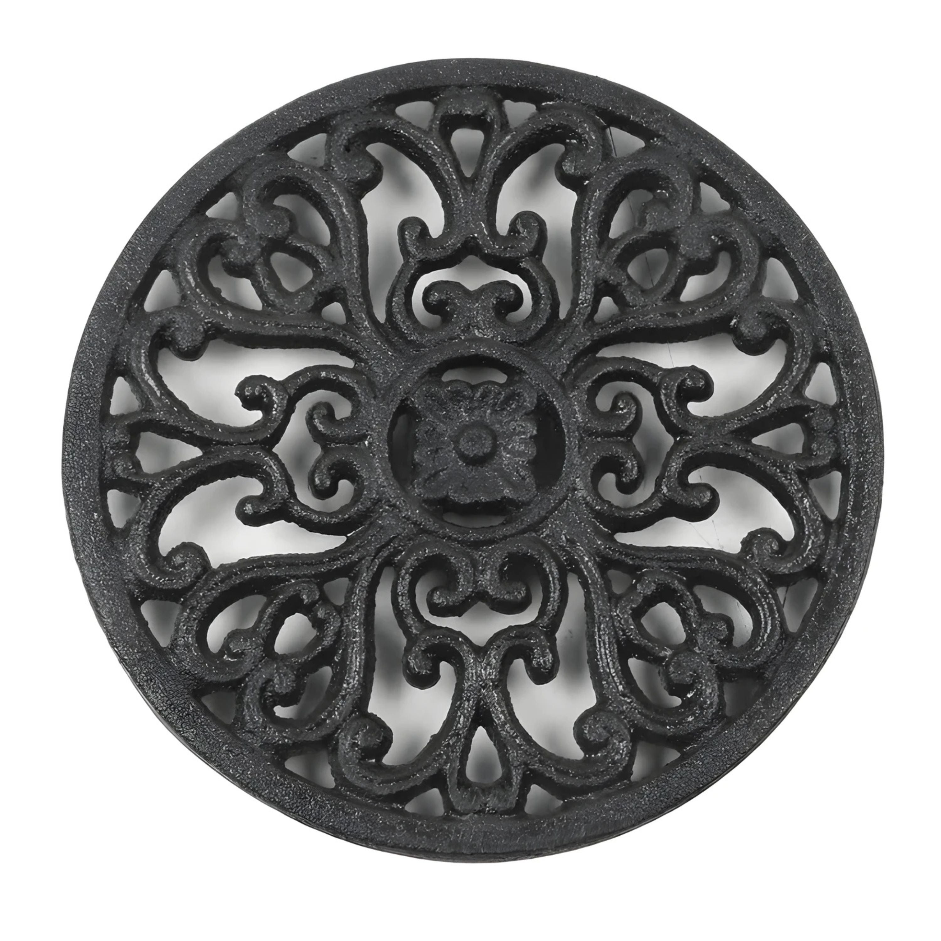 Kitcheniva Heavy Duty Cast Iron Trivet – Heat Resistant 6.7” Round Hot Pot & Pan Holder