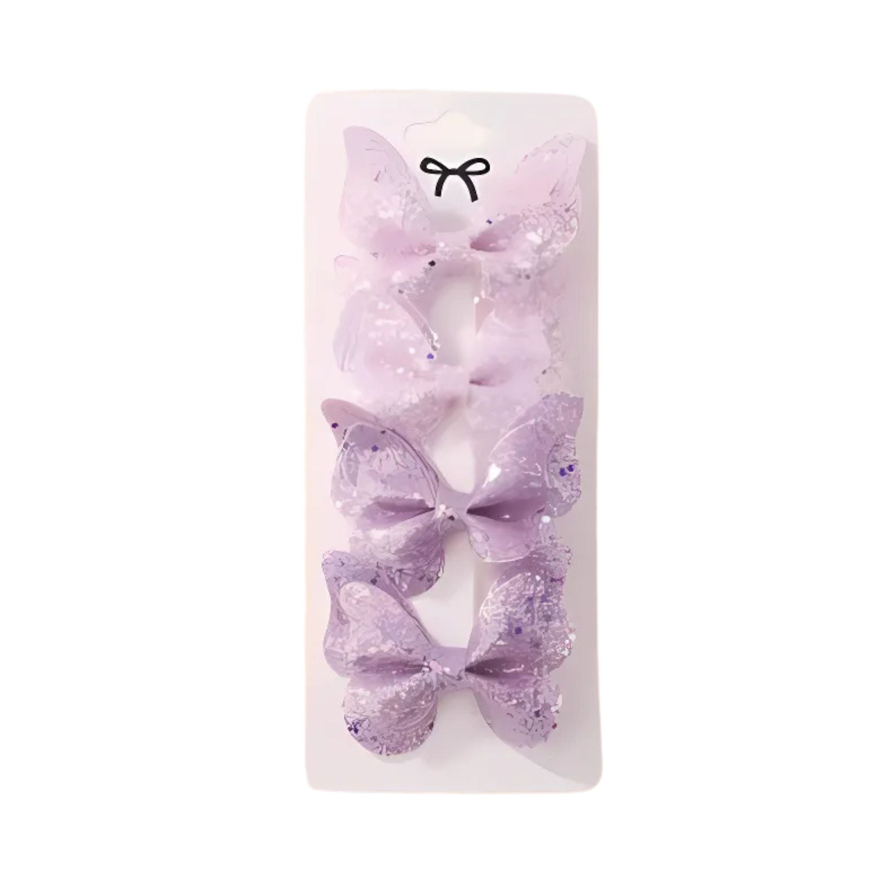 Kitcheniva Childrens Sequin Butterfly Hair Clips 4Pcs Lavender