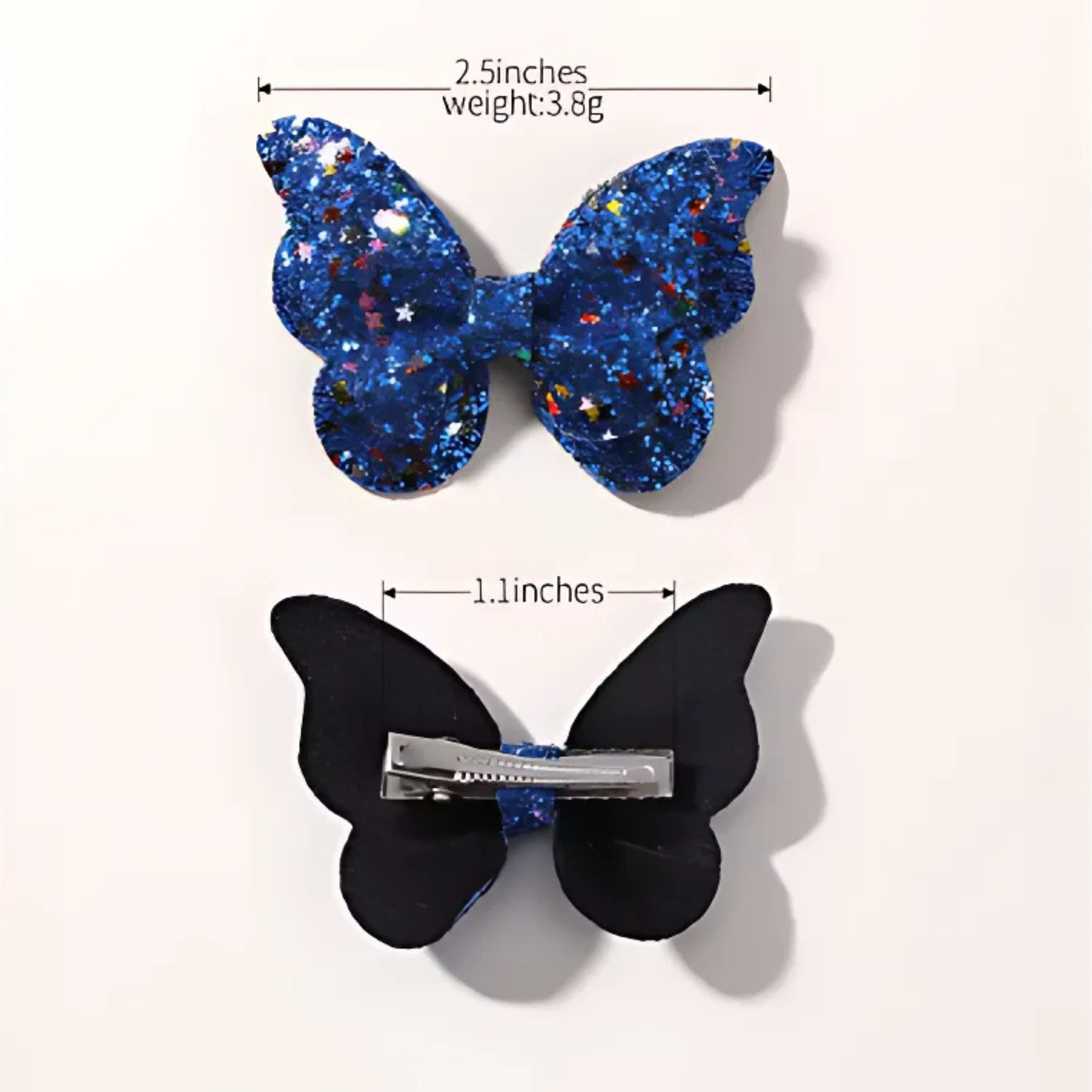 Kitcheniva Childrens Sequin Butterfly Hair Clips 4Pcs Multicolor