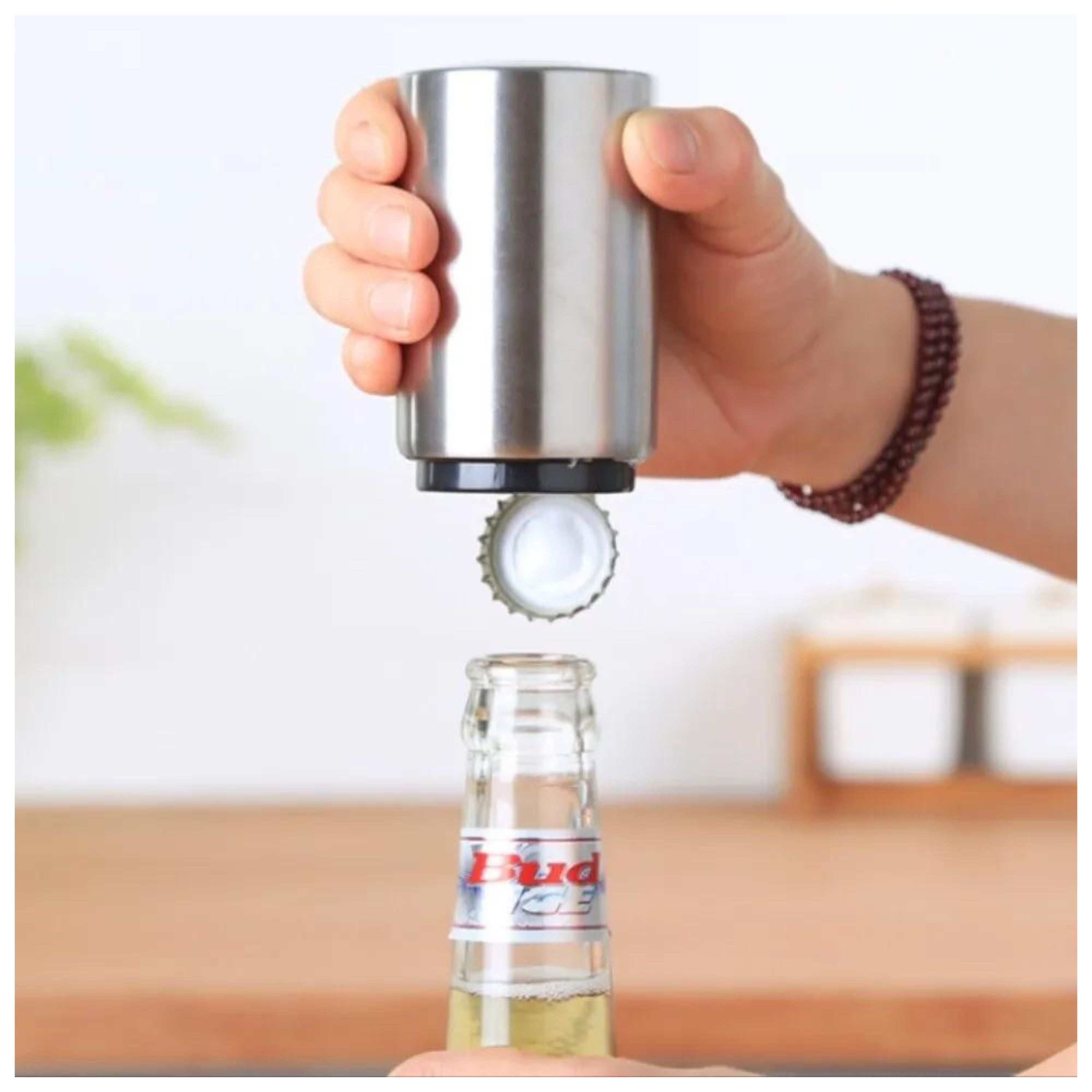 Kitcheniva Stainless Steel Automatic Soda Bottle Opener 2 Pcs