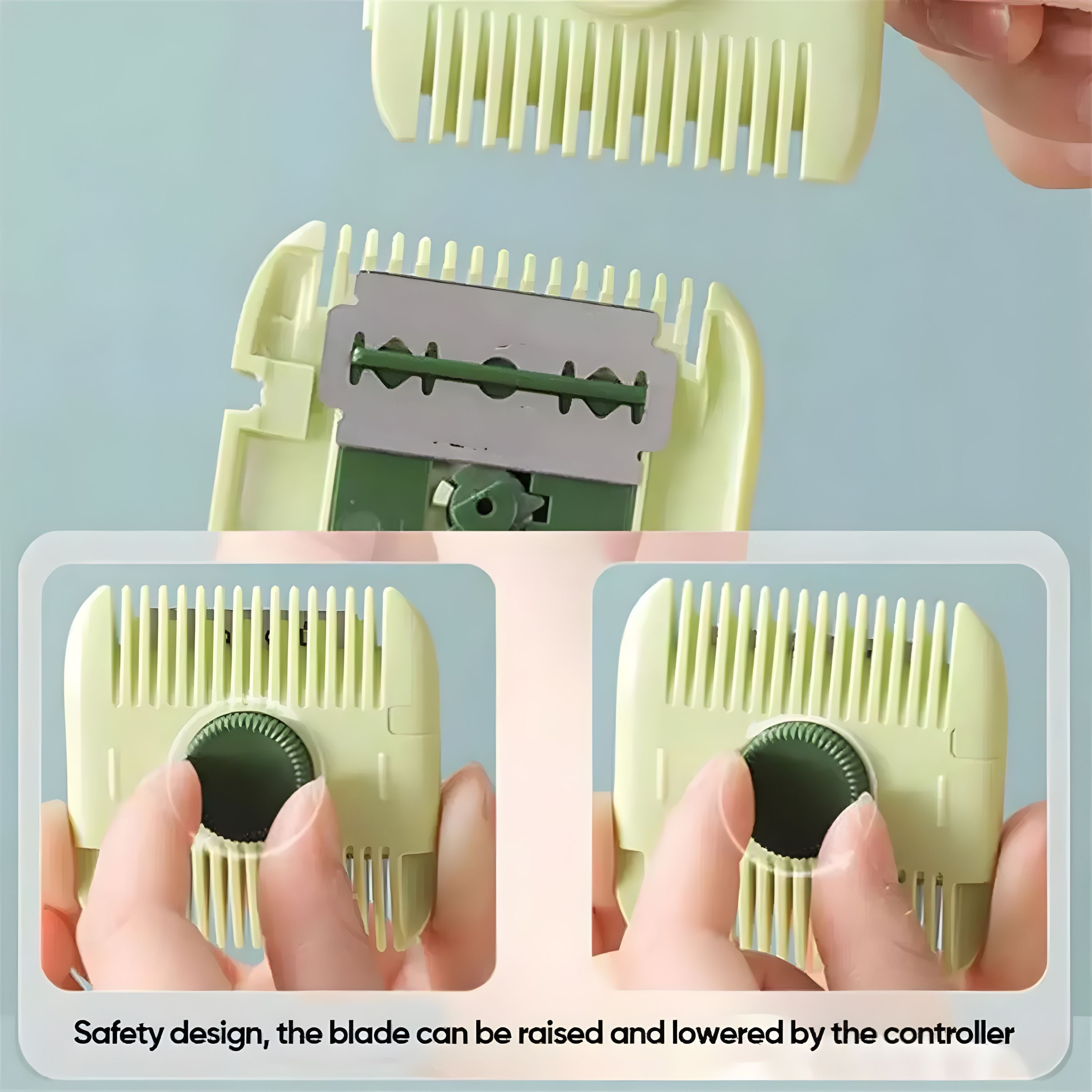 Kitcheniva 2-in-1 Hair Trimmer Comb Double-Sided Razor Cutter