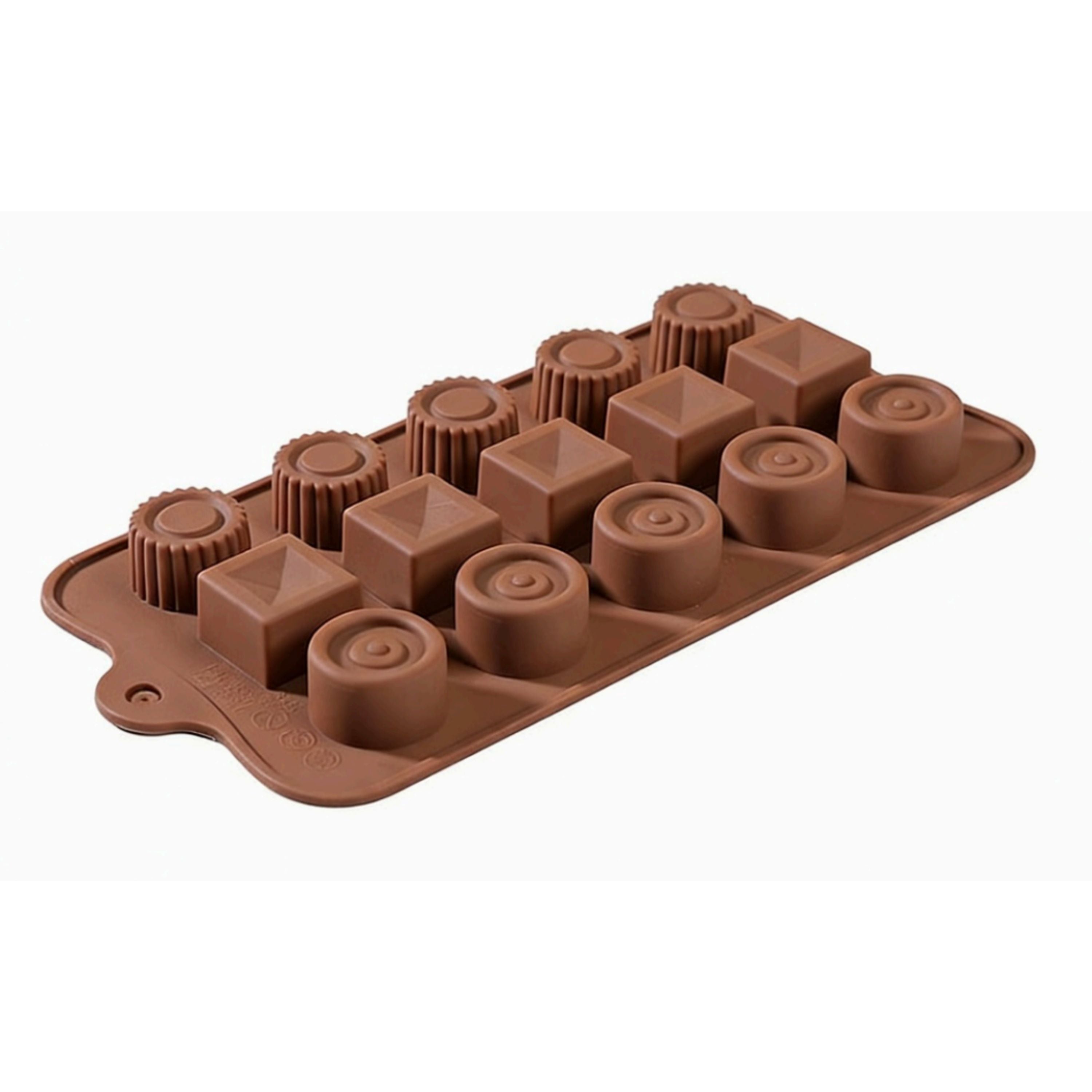 Kitcheniva Silicone Assorted Chocolate Mold with 3 Unique Shapes (4.1 x 8.5 Inch)