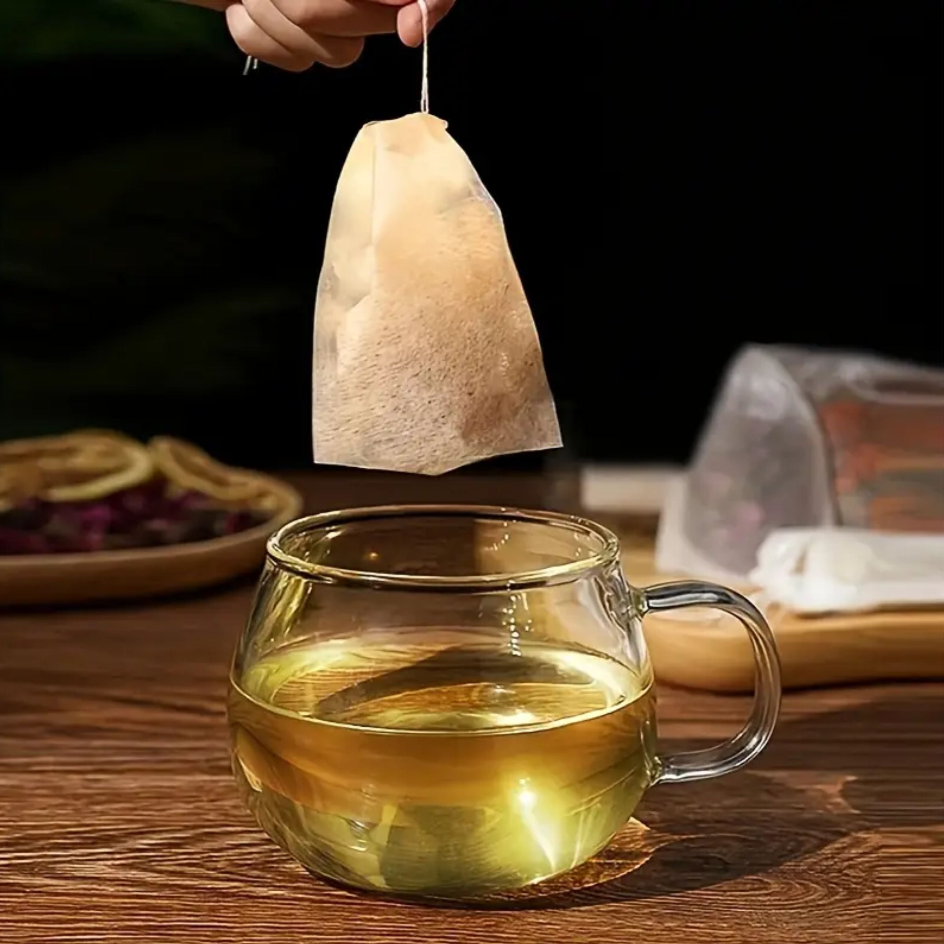 Kitcheniva Unbleached Disposable Tea Infuser Bags 100 Pcs, 2.75” x 3.54”
