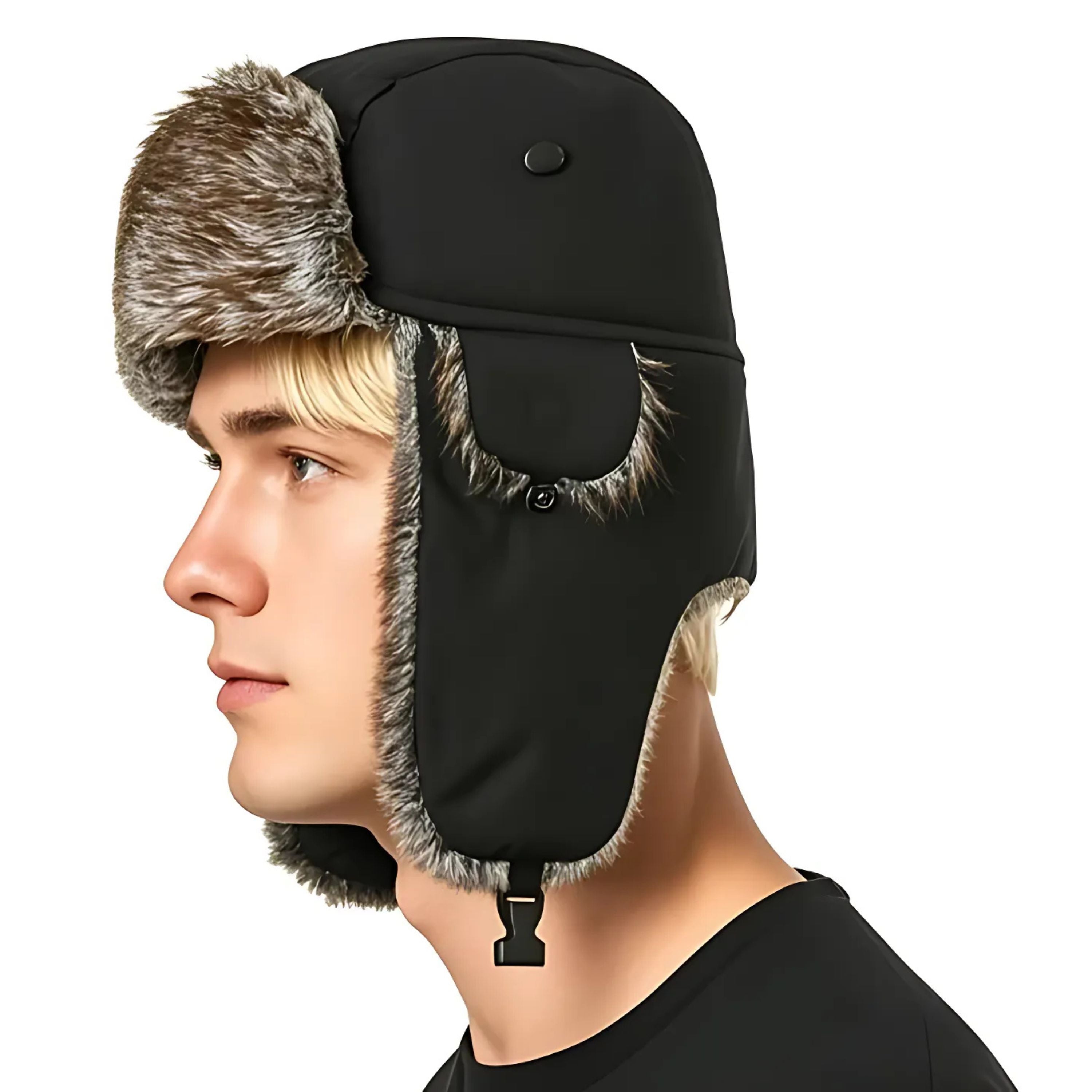 Kitcheniva Unisex Outdoor Winter Aviator Hat with Ear Guards - For Skiing, Fishing, Hunting