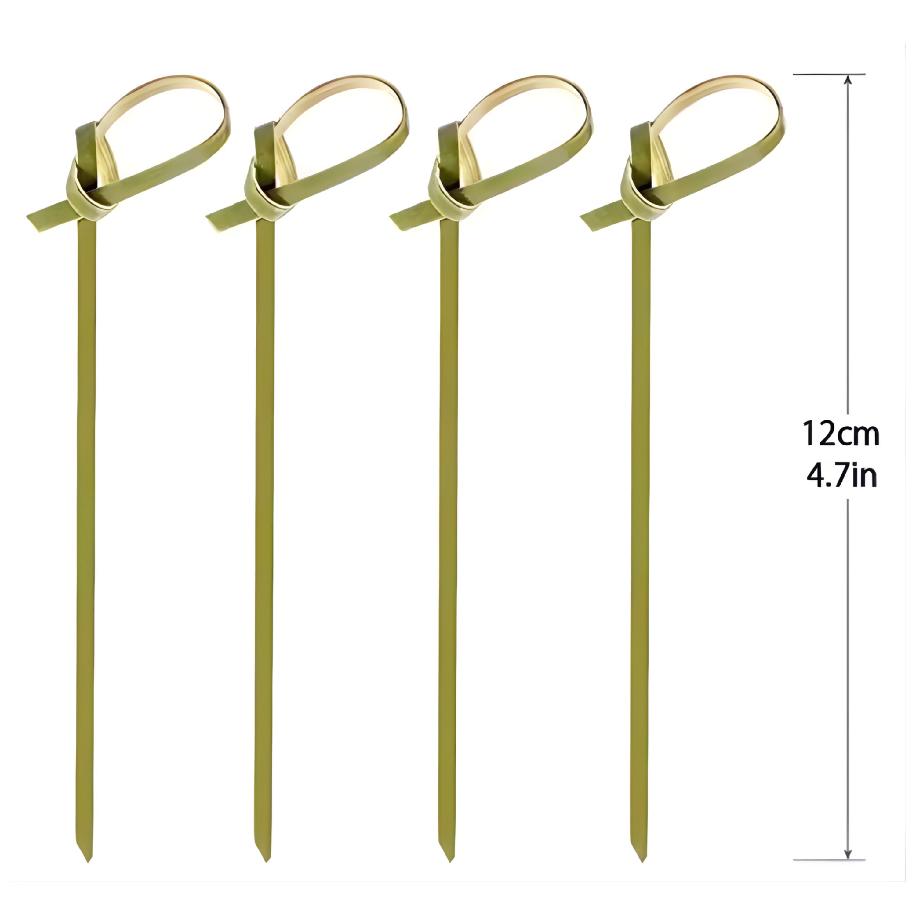 Kitcheniva 100 Pcs Disposable Bamboo Food Skewers & Picks - Perfect for BBQ, Cocktails, Fruits, Cheese, Snacks, Sandwiches