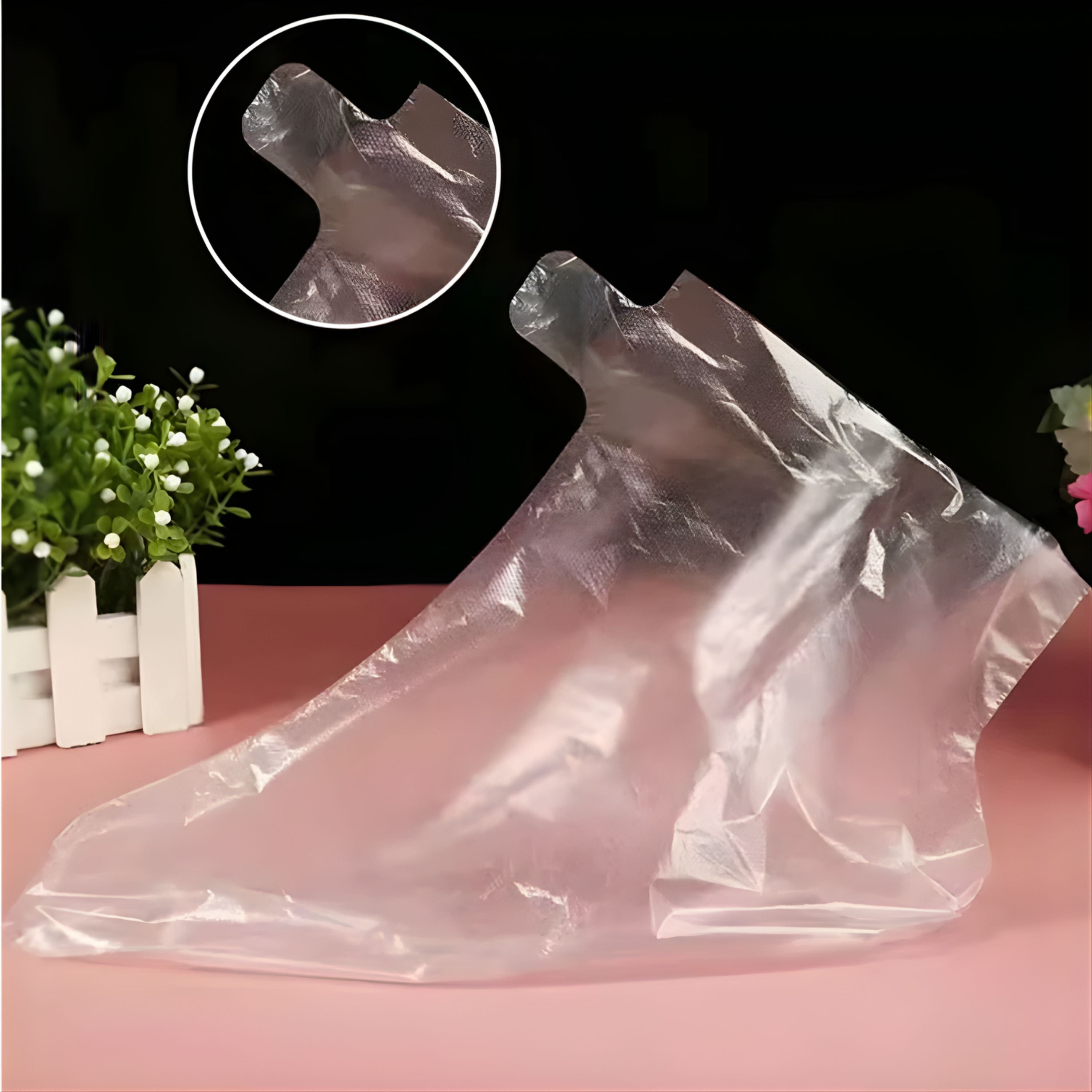 Kitcheniva Disposable Waterproof Foot Mask Covers 100 Pcs - For Spa, Foot Care, Pedicure