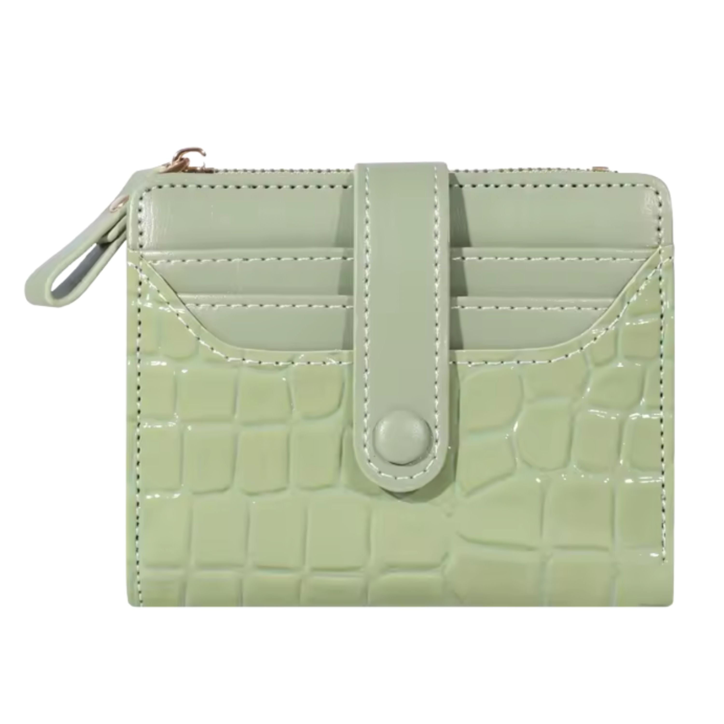 Kitcheniva Women's Crocodile Print Clutch Wallet, Green