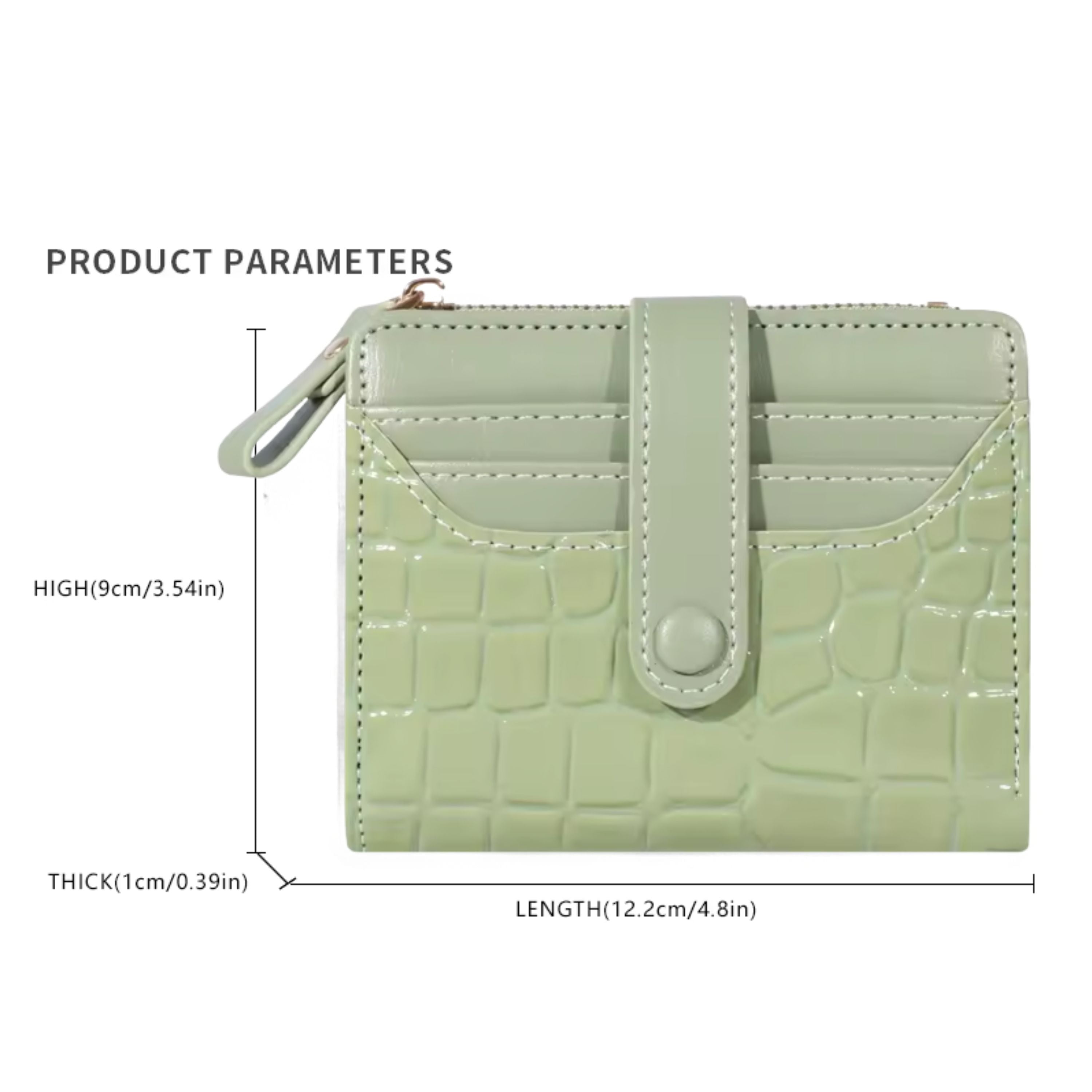 Kitcheniva Women's Crocodile Print Clutch Wallet, Green