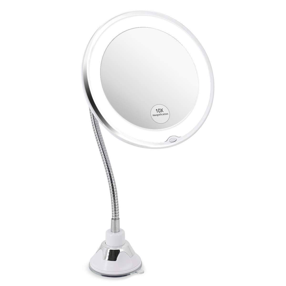 Kitcheniva 10X Gooseneck Magnifying Makeup Mirror Magnification