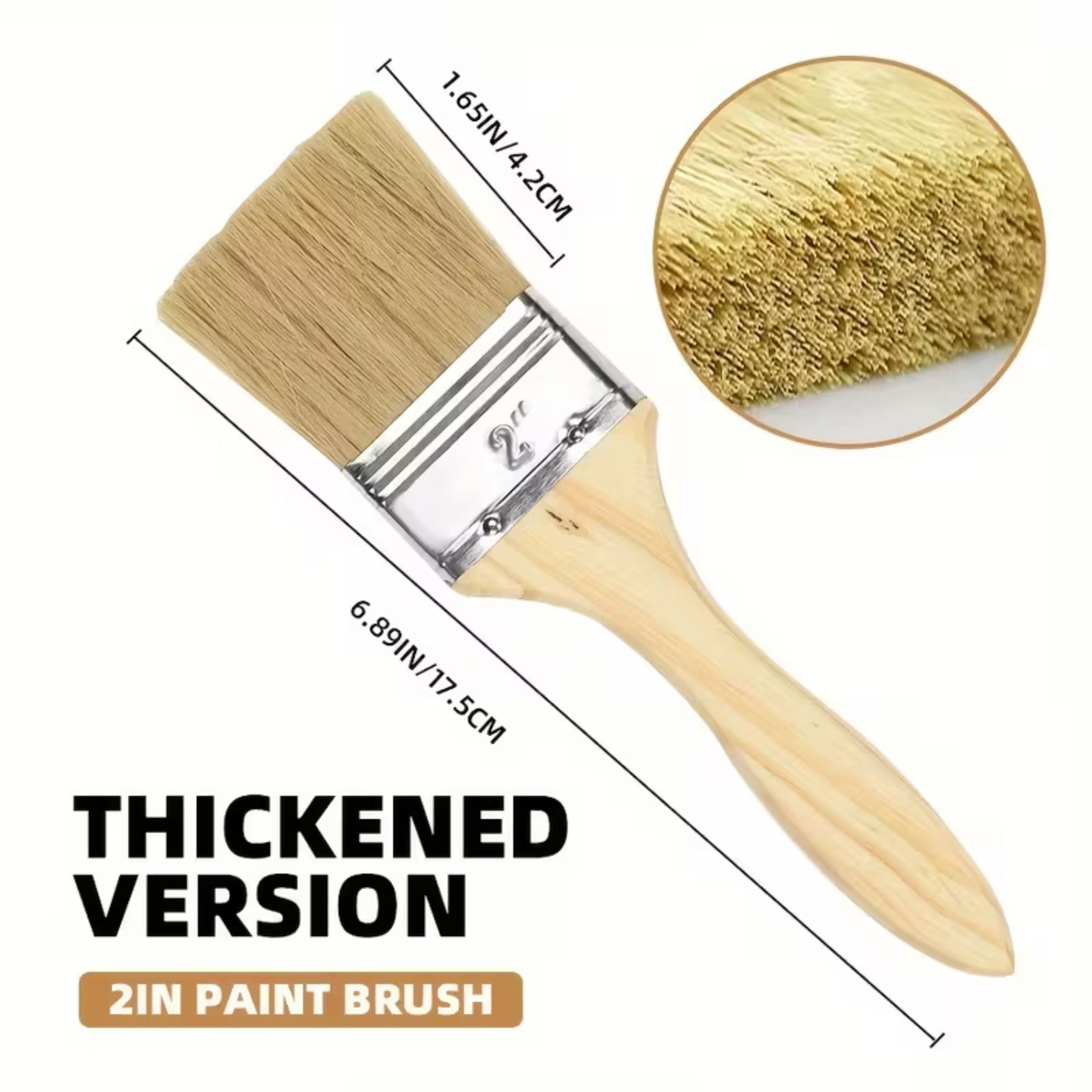 Kitcheniva 5 Pack Paint Brush with Wooden Handle - 2