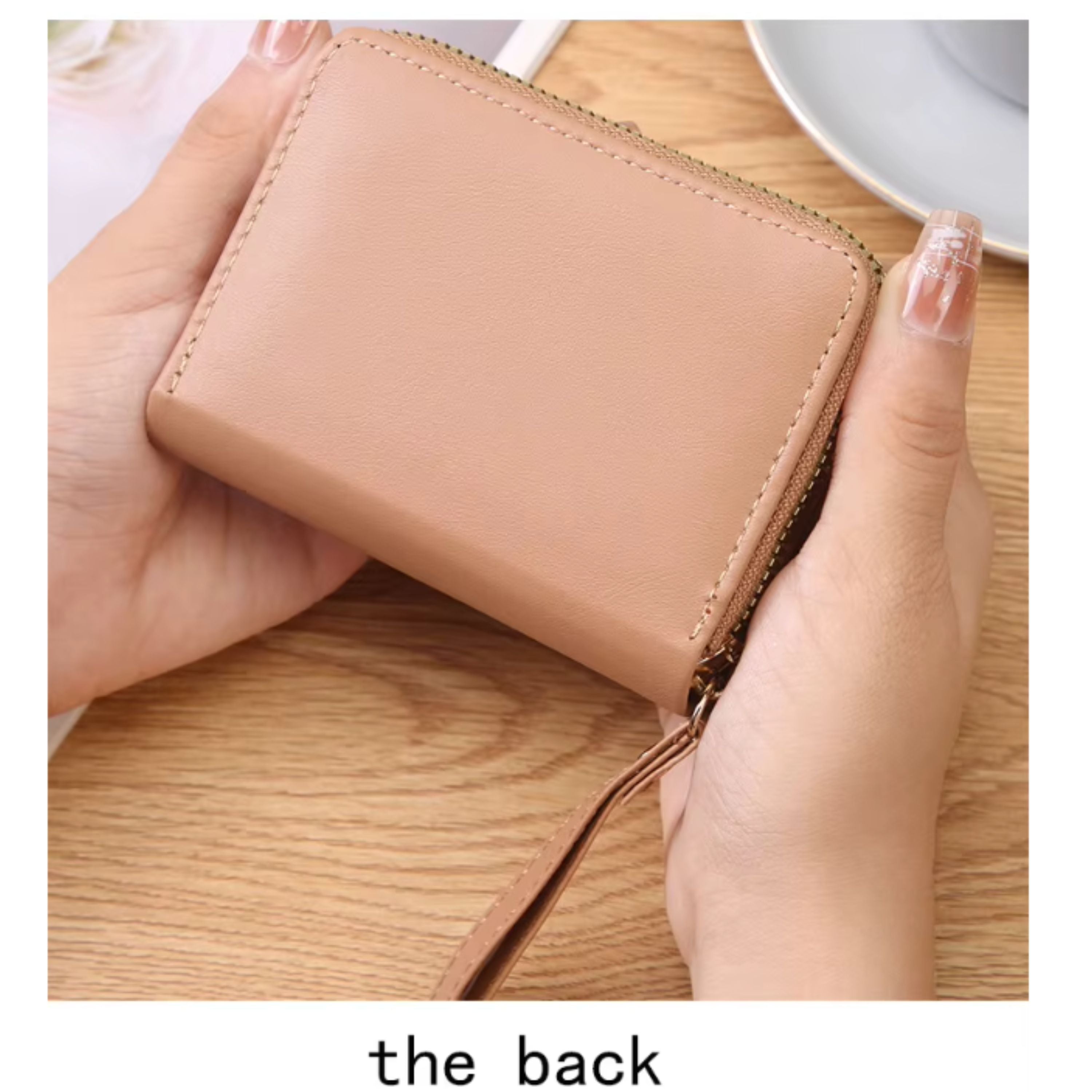 Kitcheniva Women's Heart Embroidered Wallet Khaki