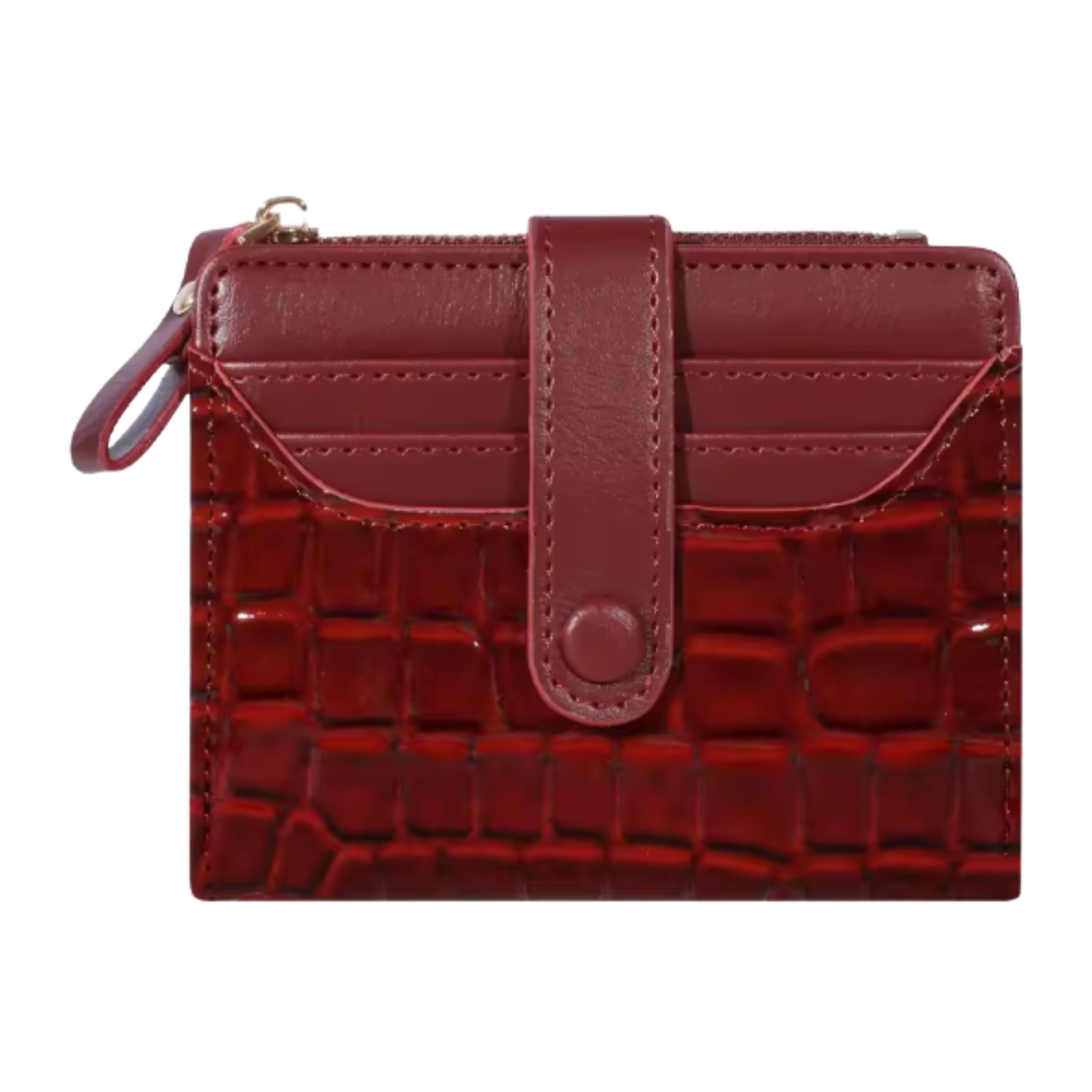 Kitcheniva Women's Crocodile Print Clutch Wallet, Red