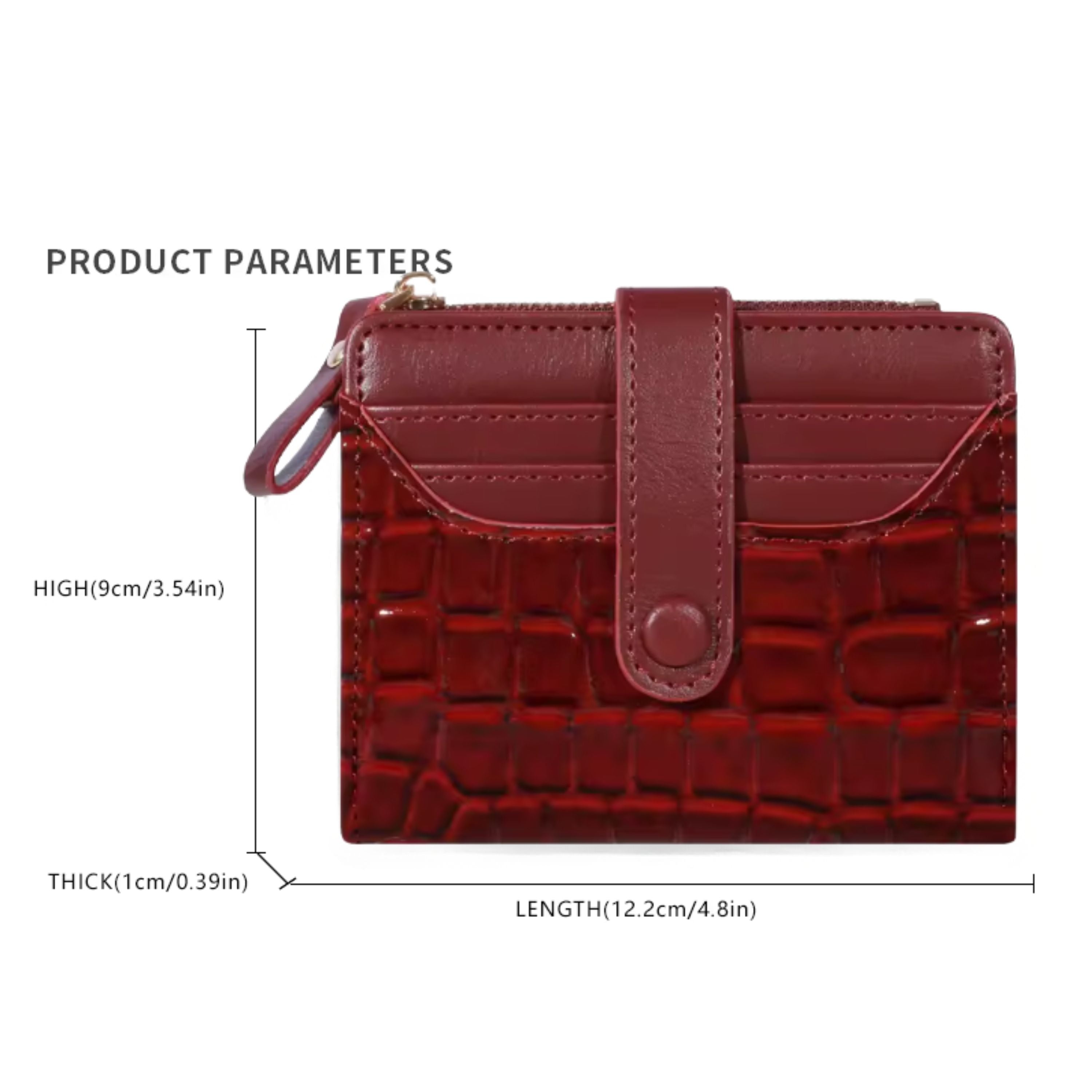 Kitcheniva Women's Crocodile Print Clutch Wallet, Red