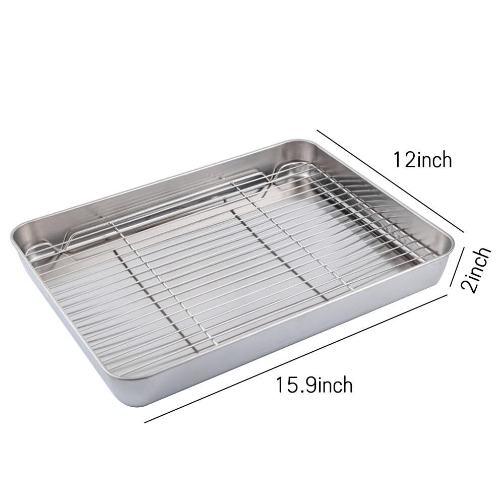 Kitcheniva Baking Sheet with Rack Set Nonstick Stainless Steel, XL