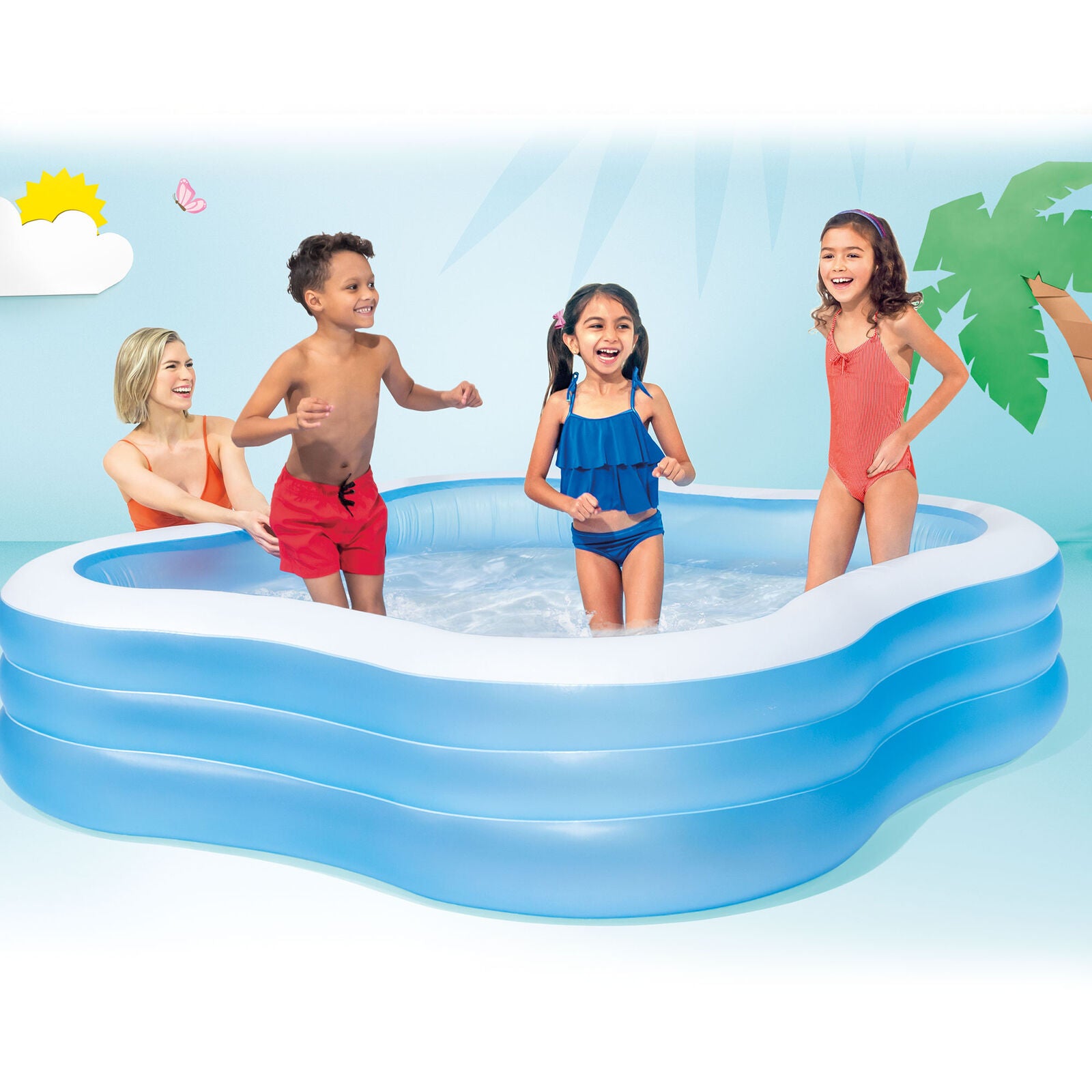 Kitcheniva Swim Center Inflatable Play Kids Backyard Swimming Pool