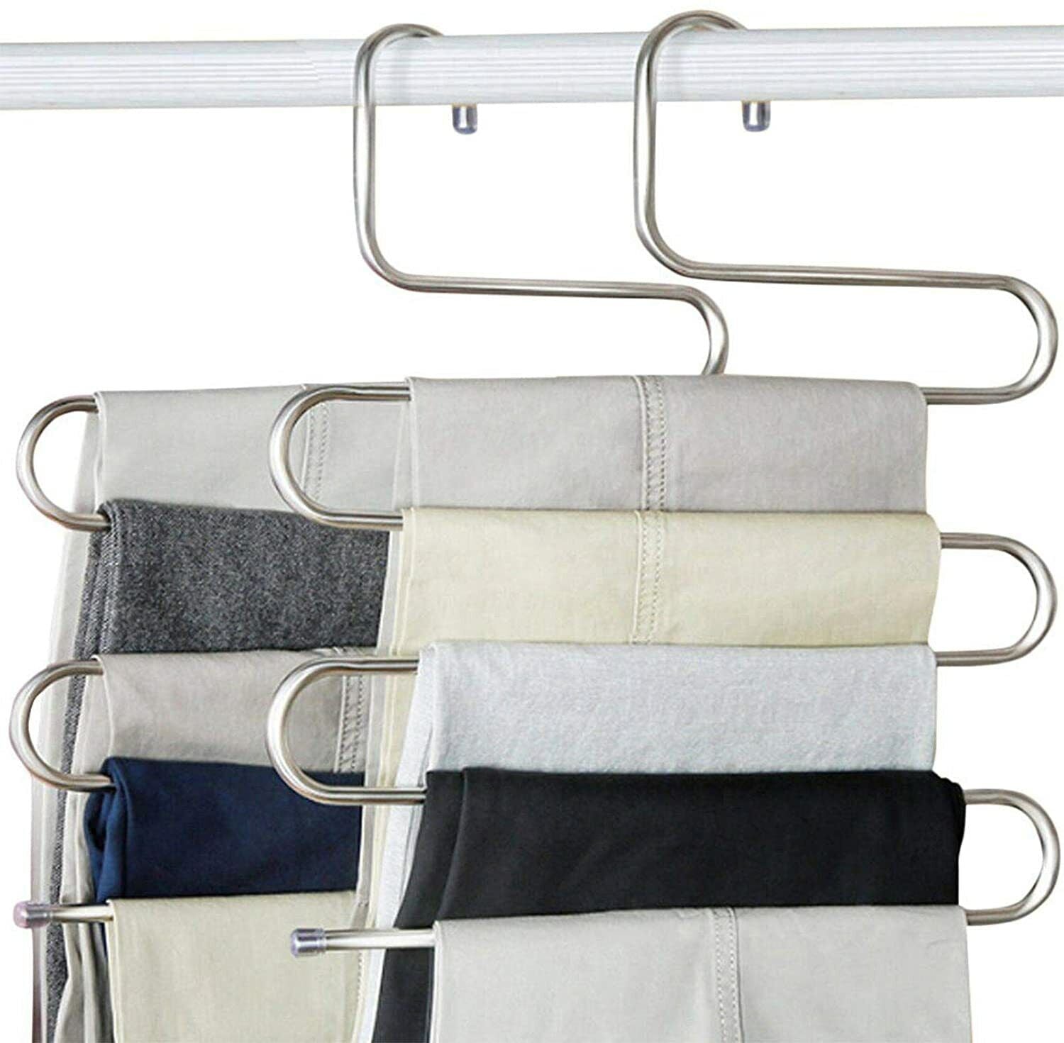 Kitcheniva Adjustable Clip Trousers Hanger - Pack of 100, Pack of
