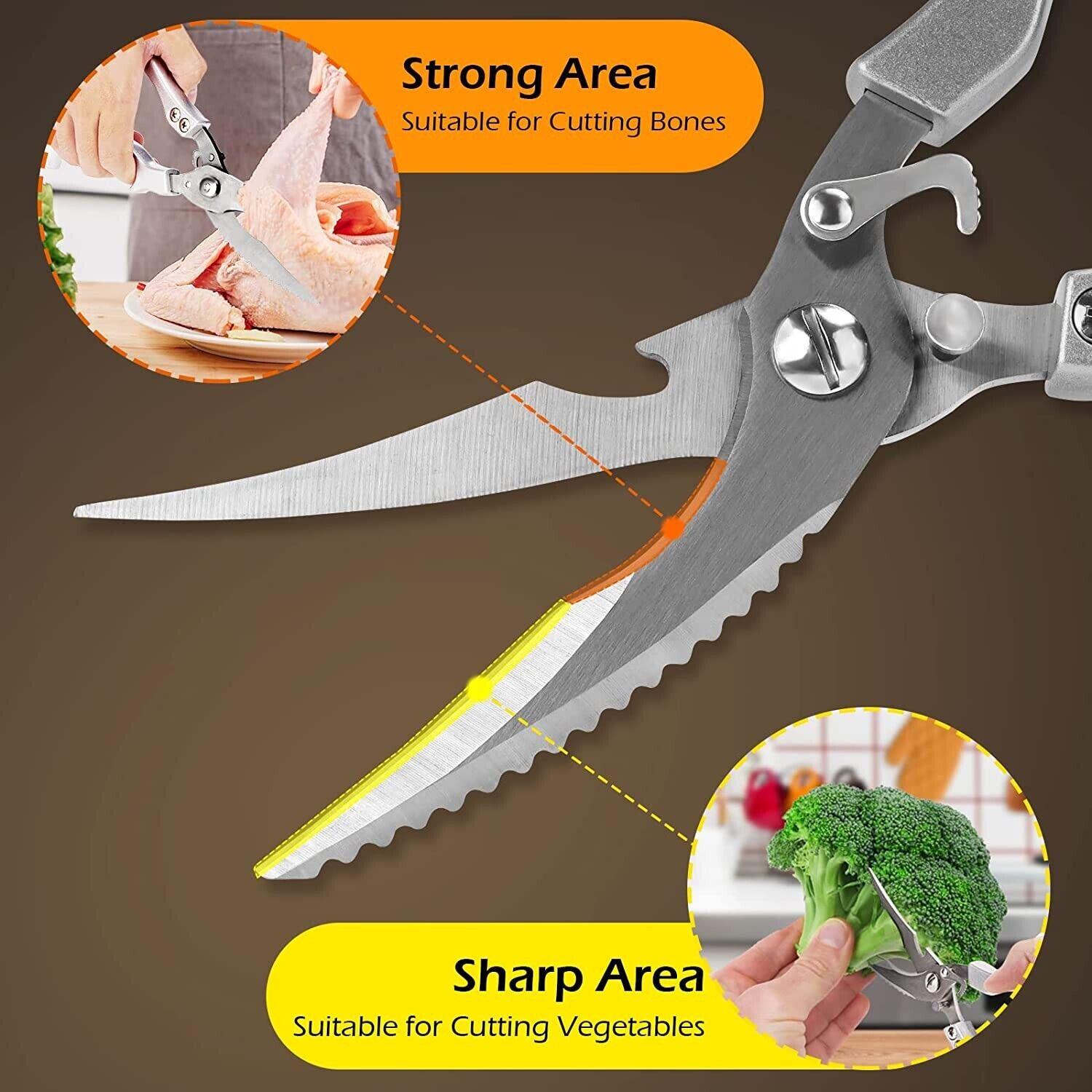 Kitcheniva Stainless Steel Heavy Duty Shears