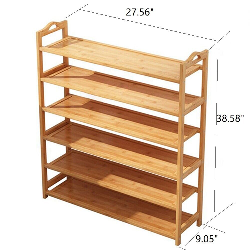 Kitcheniva Wooden Shoe Rack Organizer 6 Tier