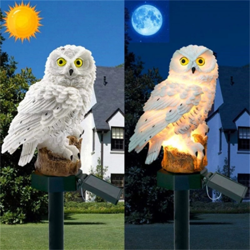 Kitcheniva Solar LED Night Light Owl, White