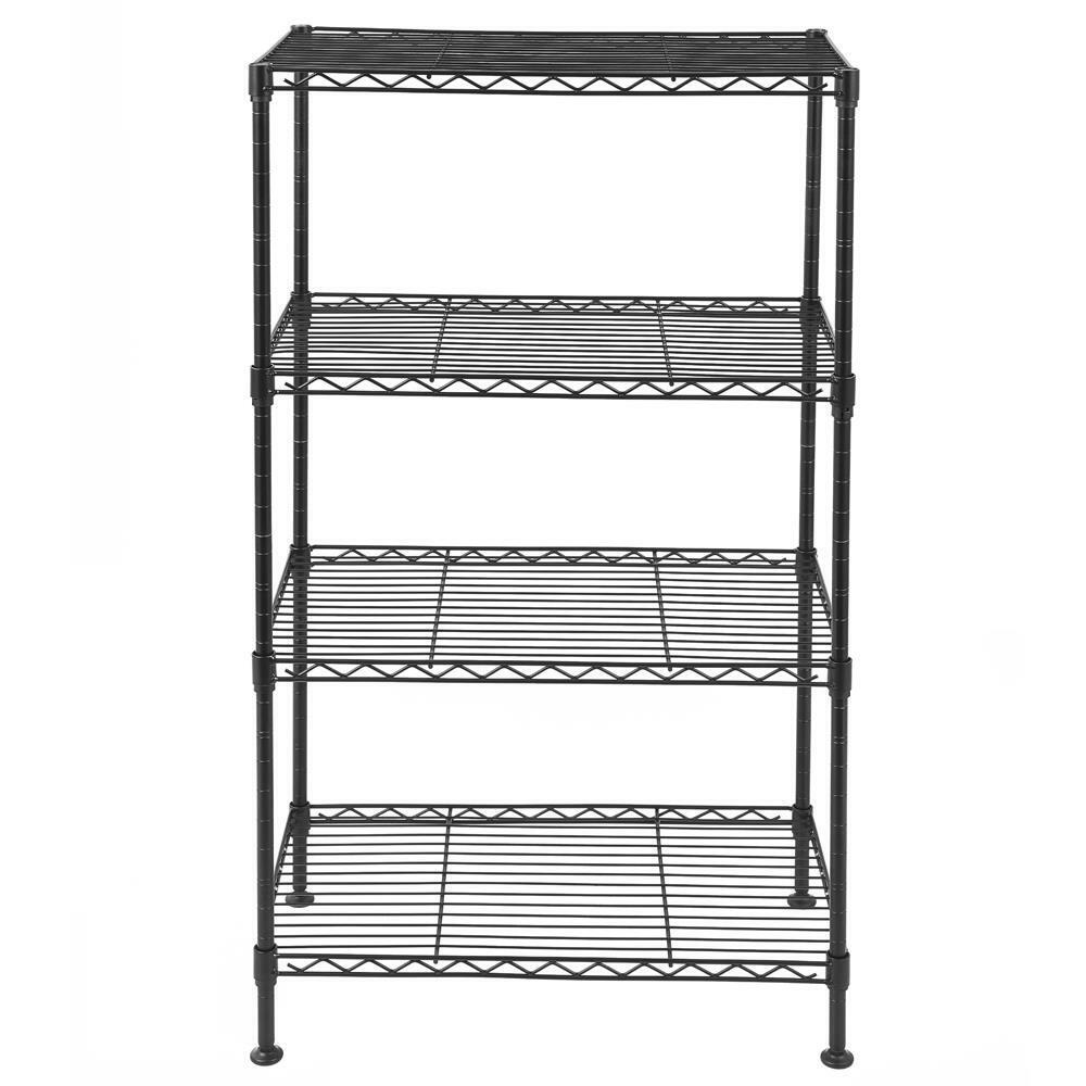 Kitcheniva 4 Tier Wire Shelving Rack Metal Shelf Adjustable Garage