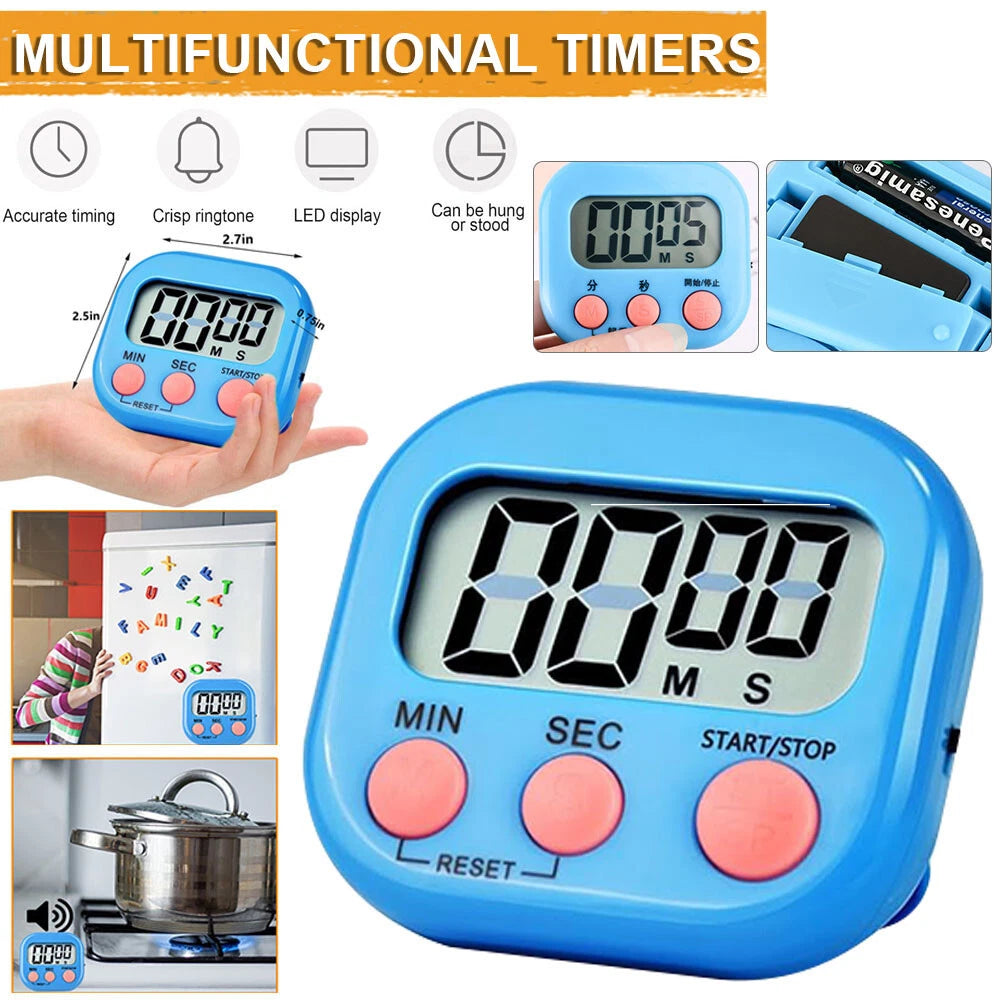 Kitcheniva Magnetic Digital Kitchen Timer 2 Pcs