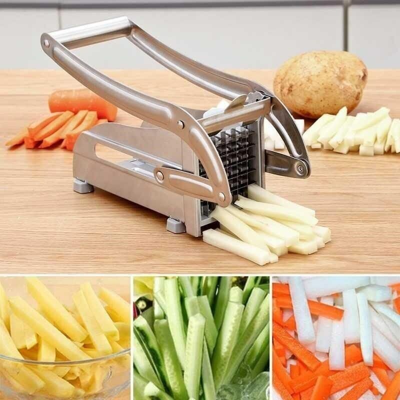 Kitcheniva Stainless Steel French Fry Cutter Potato Vegetable Slicer