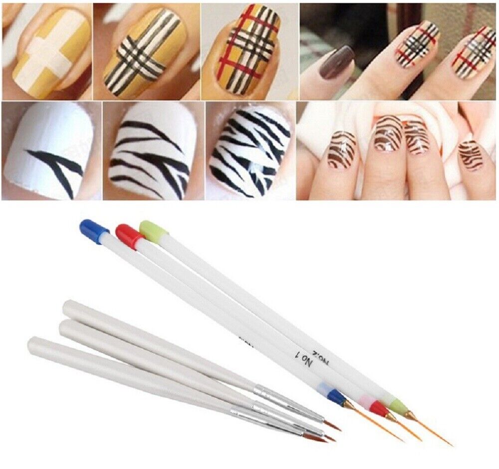 Kitcheniva 6-Pieces Acrylic French Nail Art Pen Brush