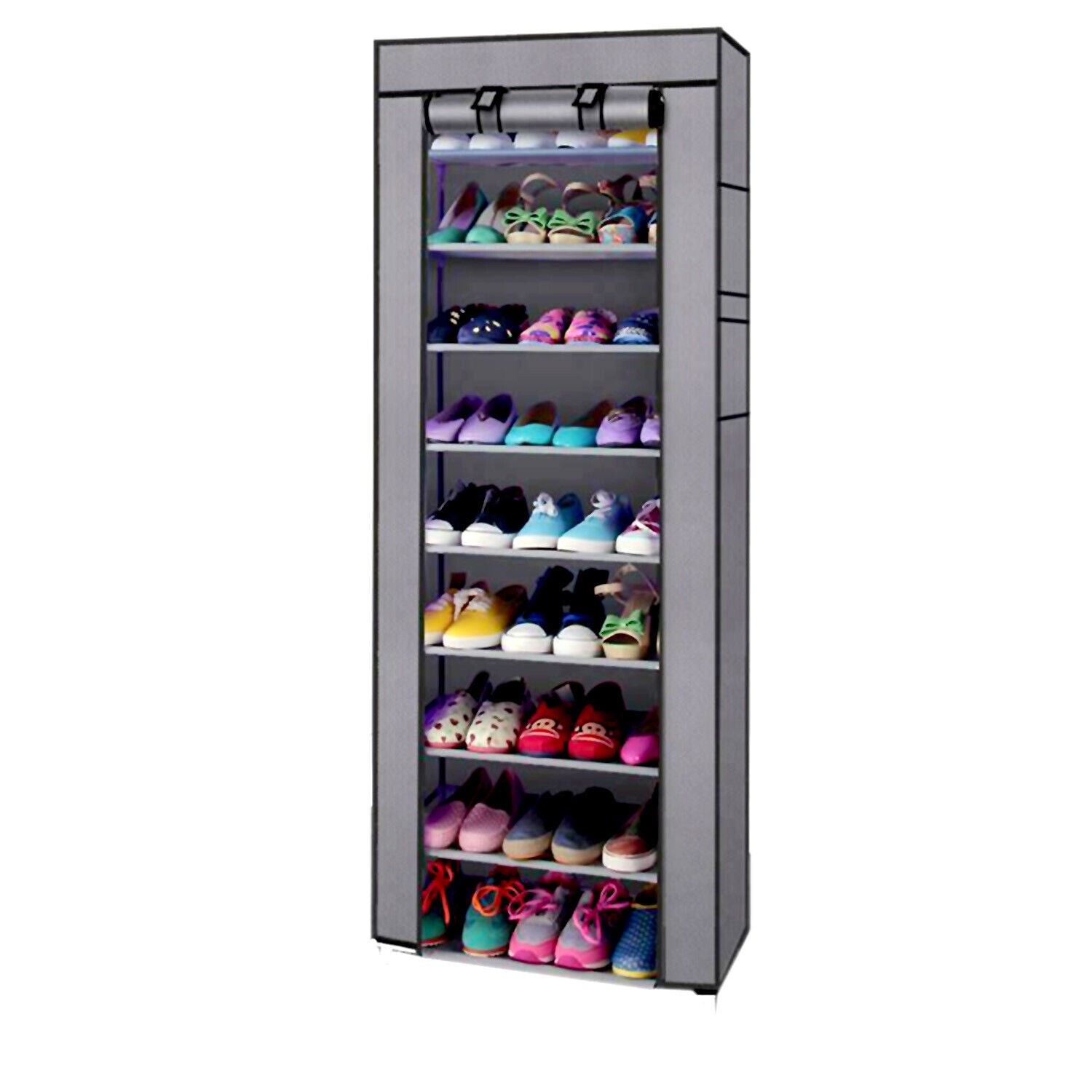 Kitcheniva Portable Shoe Rack 9 Shelf Storage Closet Home Organizer