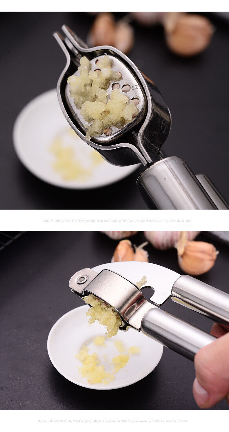 Kitcheniva Garlic Press Stainless Squeezer Steel Grinder Professional Masher Handheld Tool