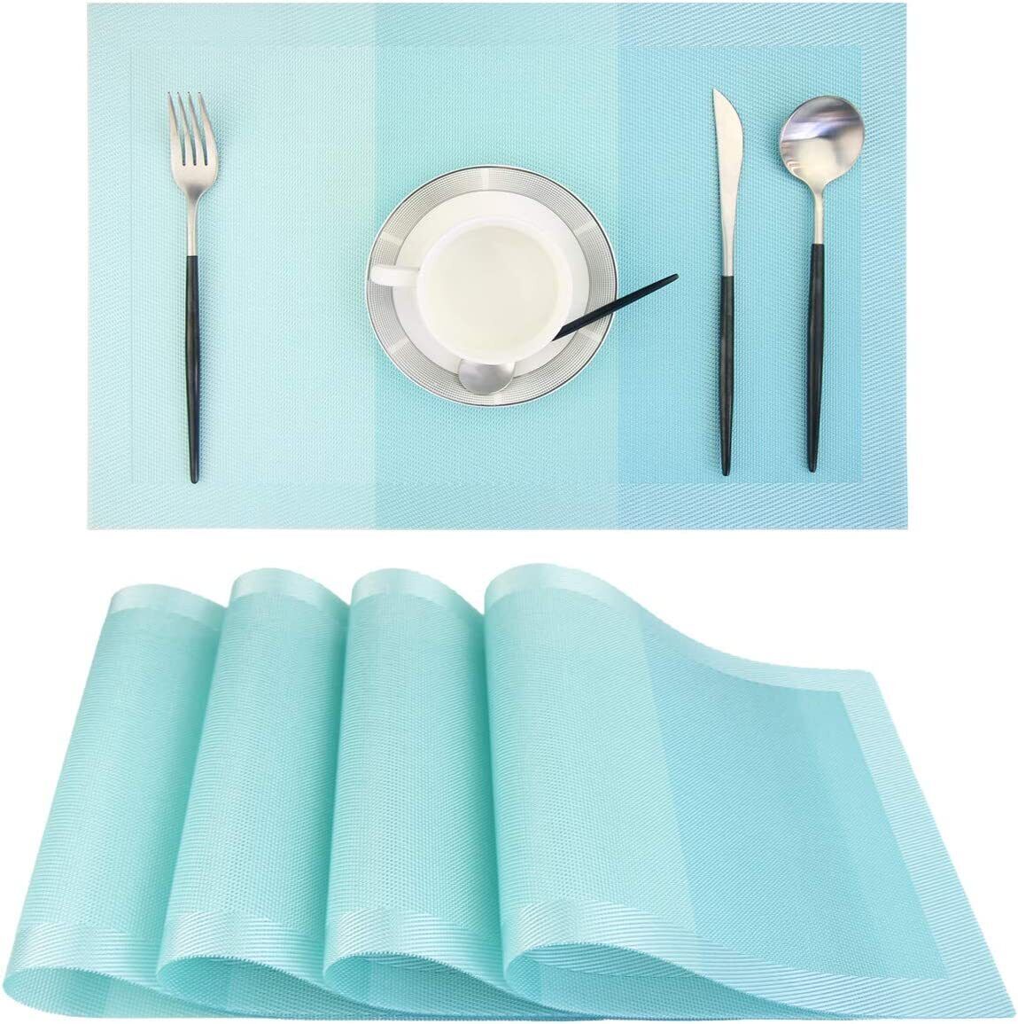 Kitcheniva Washable Mesh Vinyl Woven Table Mats Set of 4