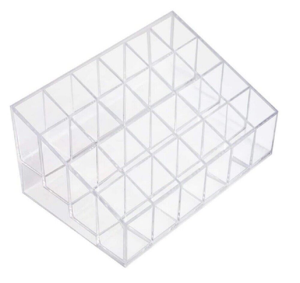 Kitcheniva 24 Clear Lipstick Display Holder Acrylic Cosmetic Organizer