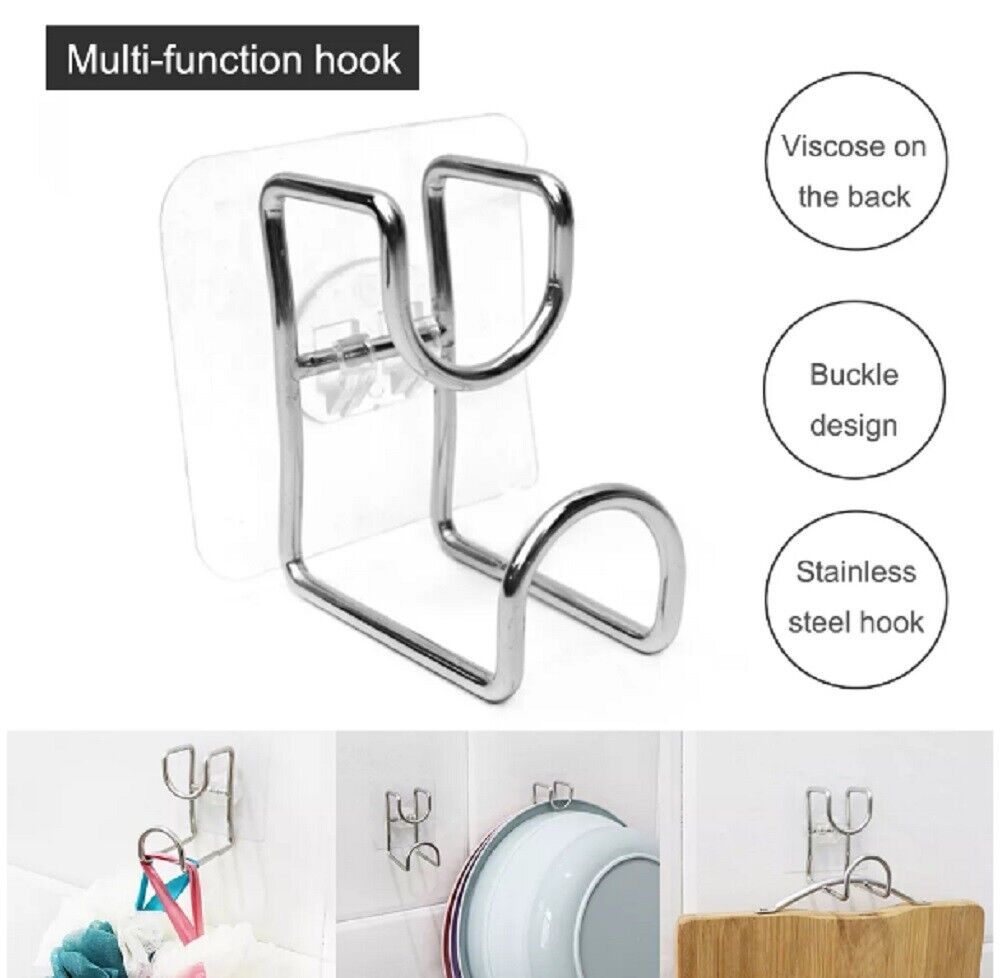 Kitcheniva 4-PCS Household Hooks Multifunctional Washbasin Stand