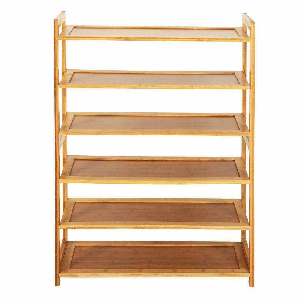 Kitcheniva Wooden Shoe Rack Organizer 6 Tier