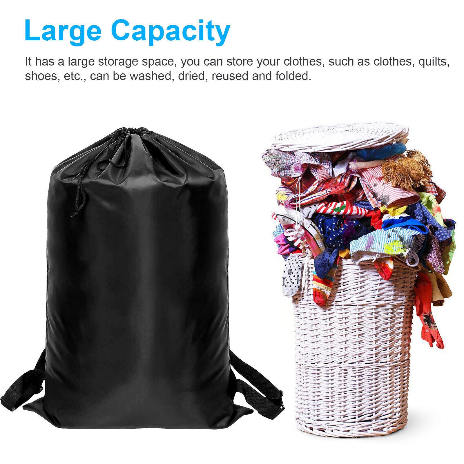 Kitcheniva Large Laundry Backpack Bag Luggage Storage Heavy Duty