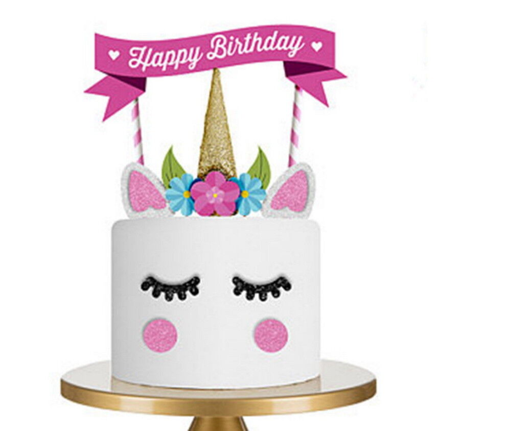 Kitcheniva Unicorn Cake Cupcake Topper Birthday Decoration