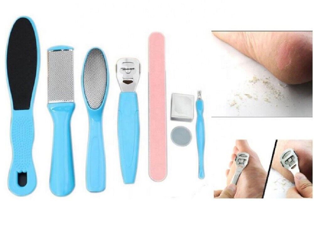 Kitcheniva 8-Pieces Callus Remover Foot File Scraper Brush