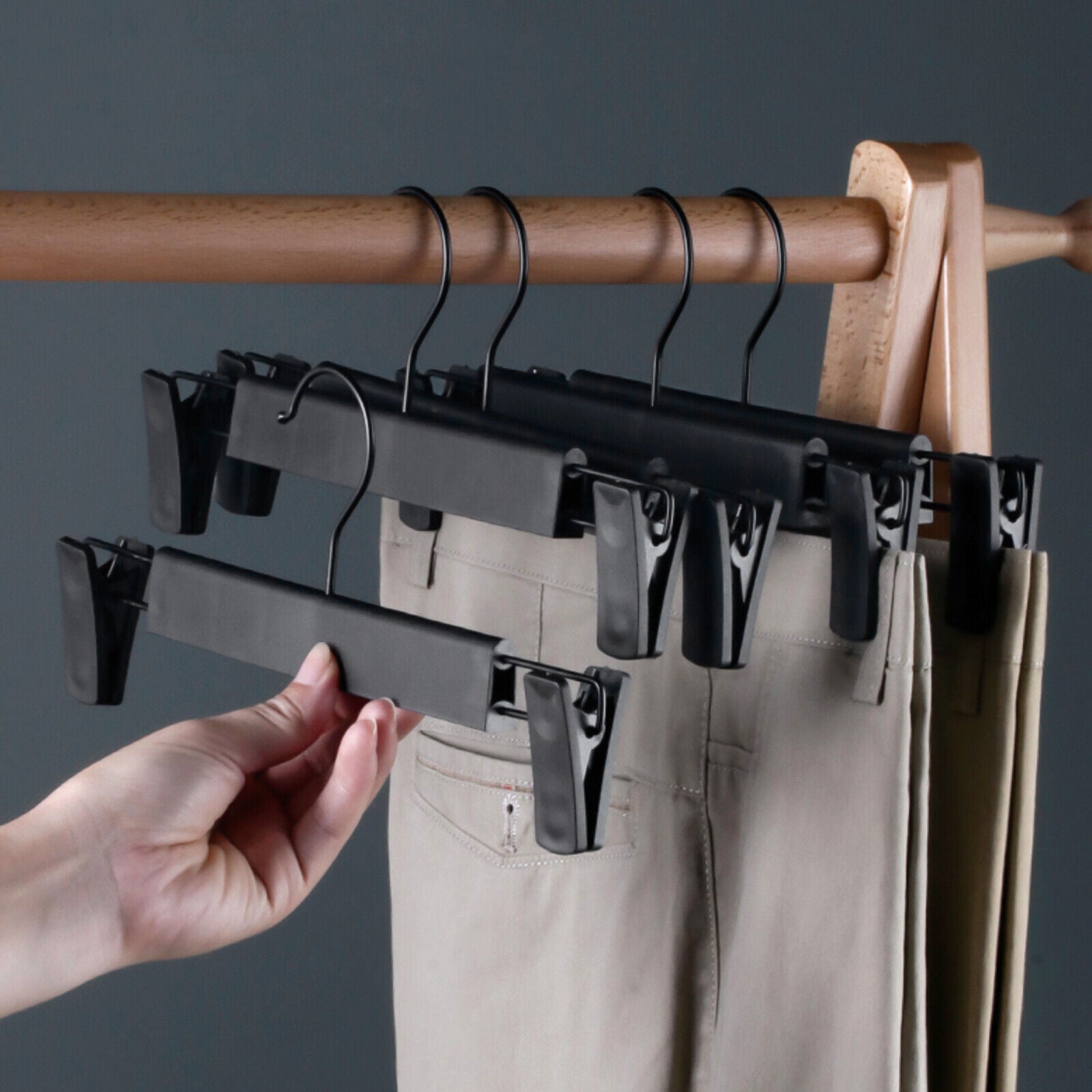 Kitcheniva Strong Hanger Adjustable Clip Nonslip For Trousers Skirt Dress Slacks