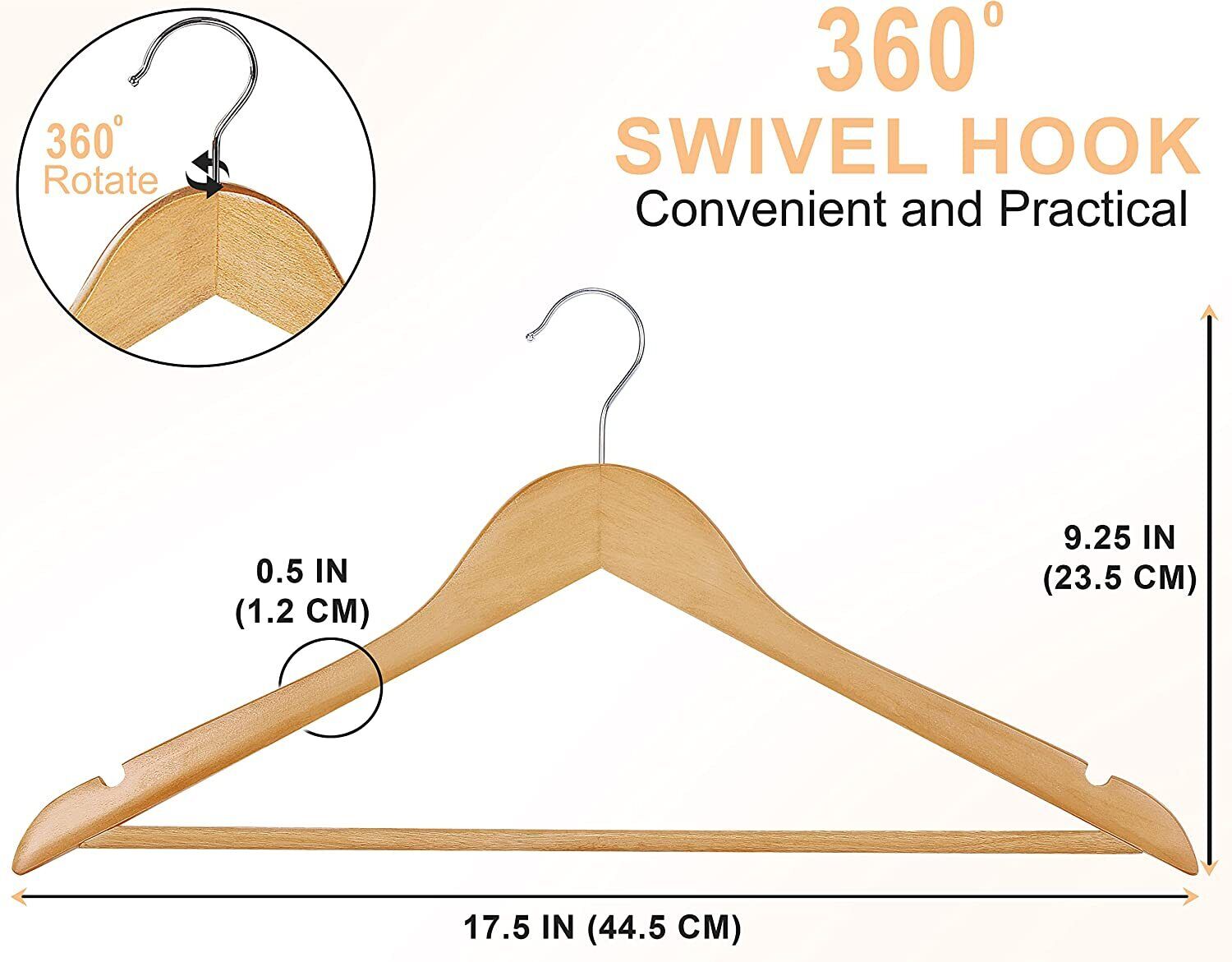 Kitcheniva Wooden Hangers