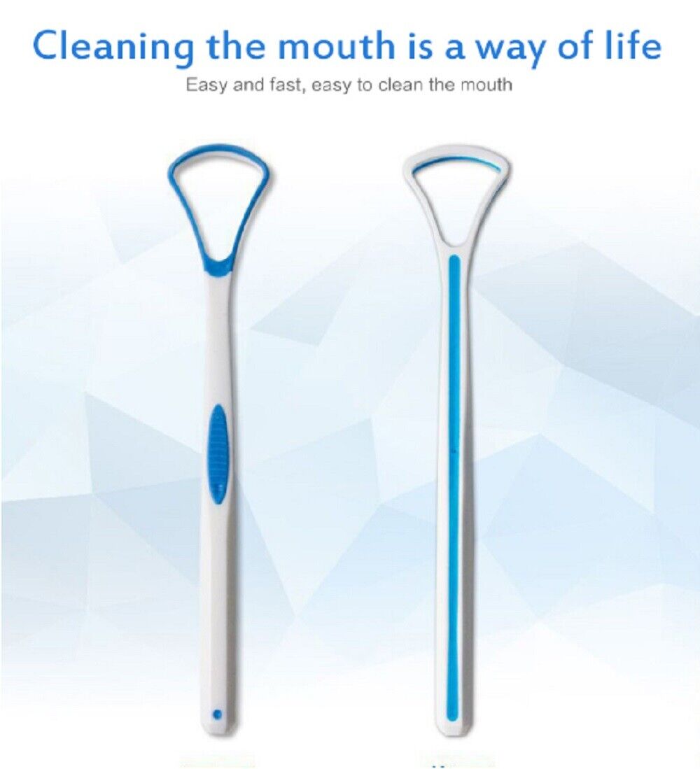 Kitcheniva 3-Pieces Tongue Scraper Cleaner Adults Kids Oral Hygiene