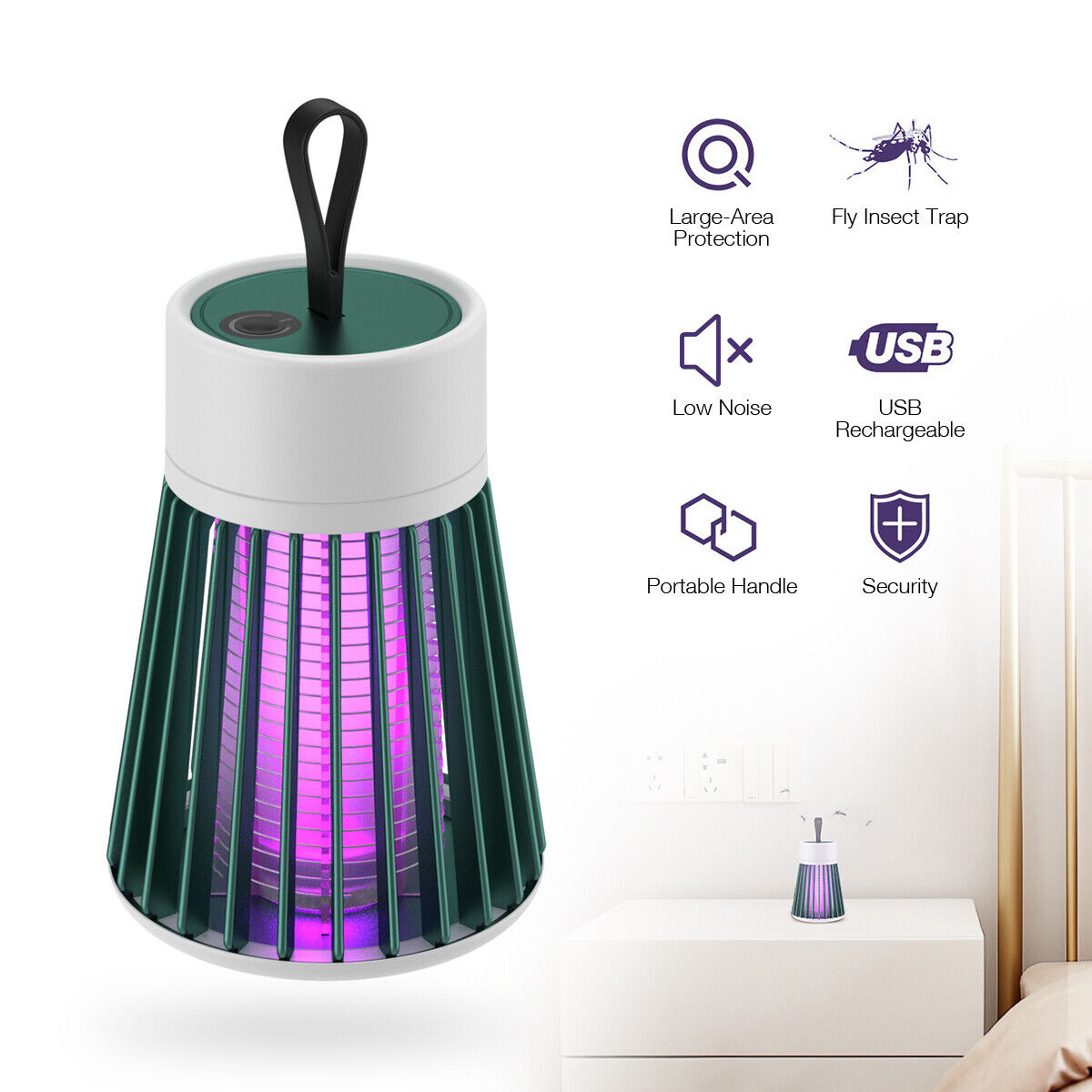 Kitcheniva Electric Mosquito Insect Killer LED Light Trap Pest Lamp